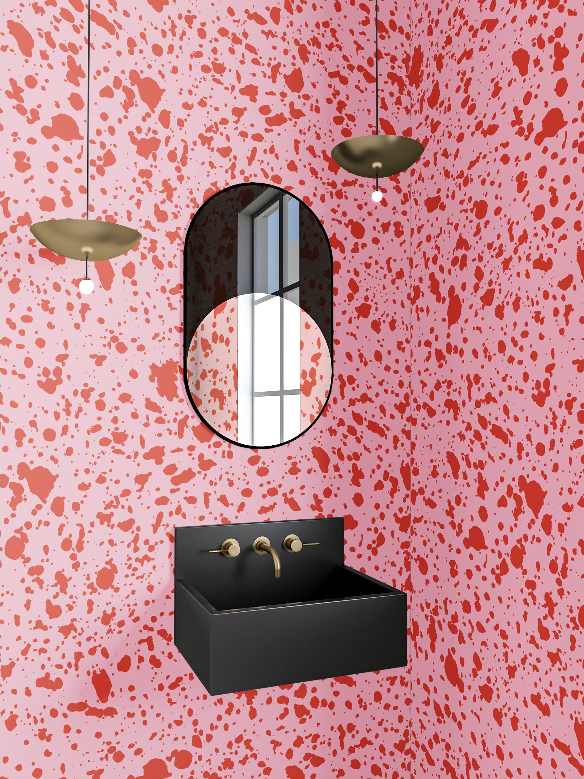 Appaloosa© Mural Wallpaper in Hollyhock