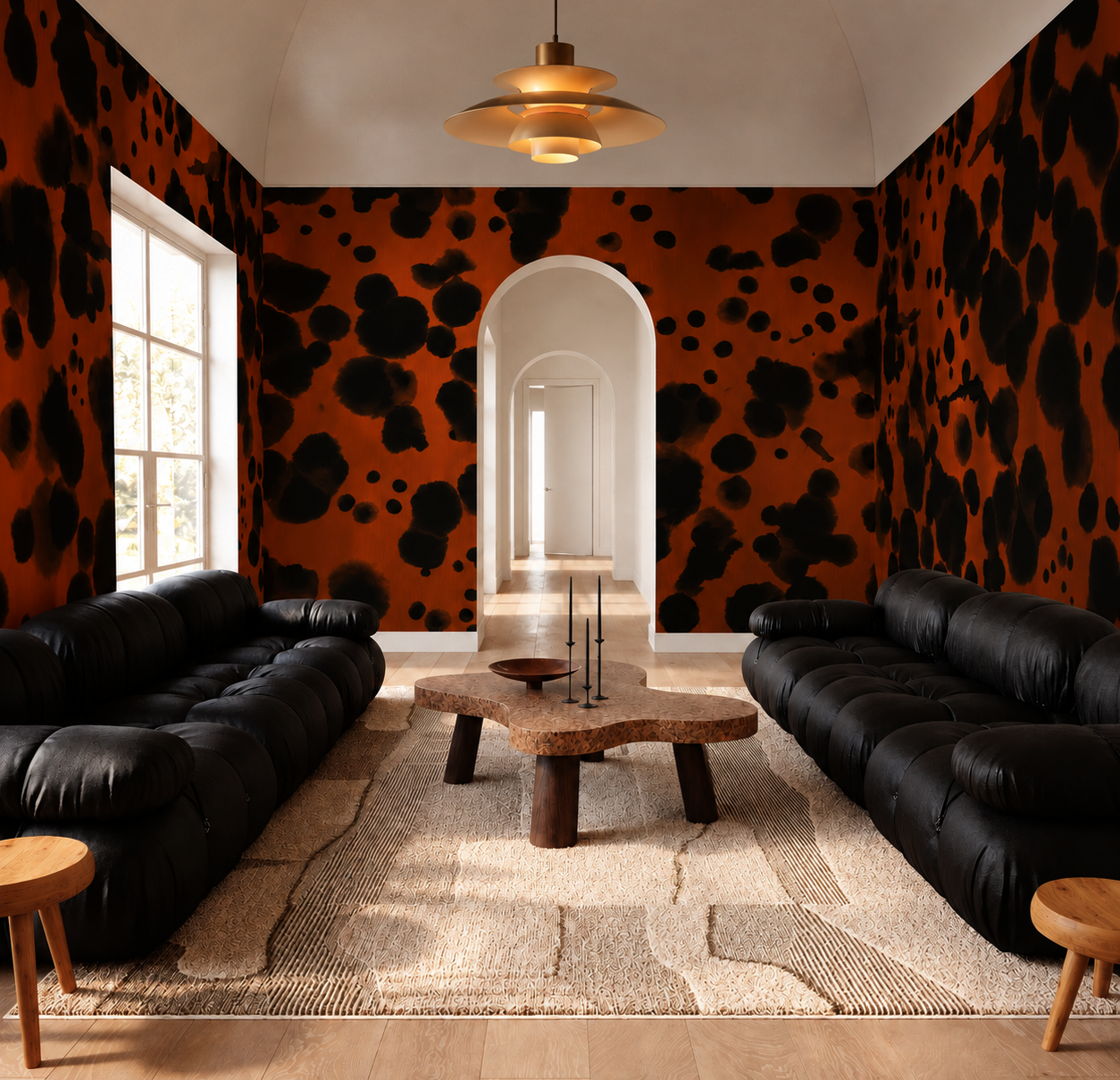 Midnight Oil MURAL© Wallpaper in Rust