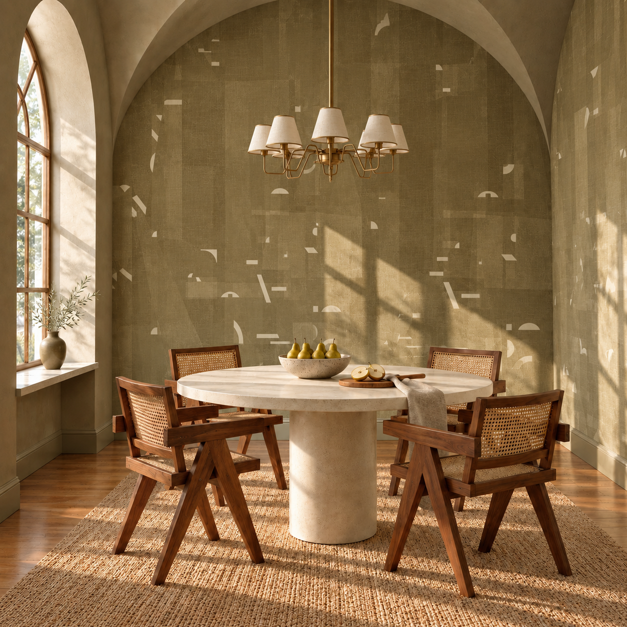 Shape Shifter© Mural Wallpaper in Lagoon