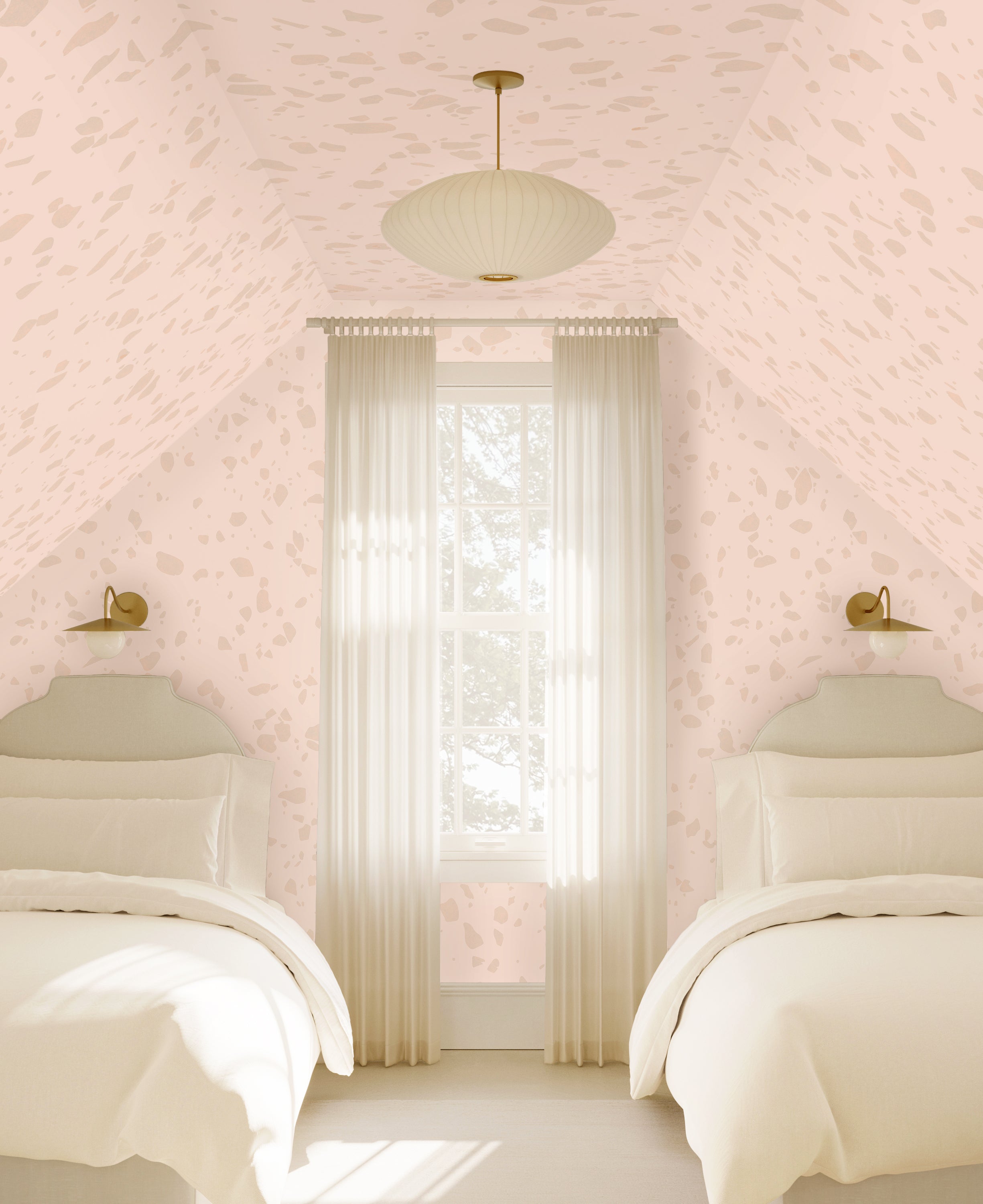 Terrazzo II© Wallpaper in Blush