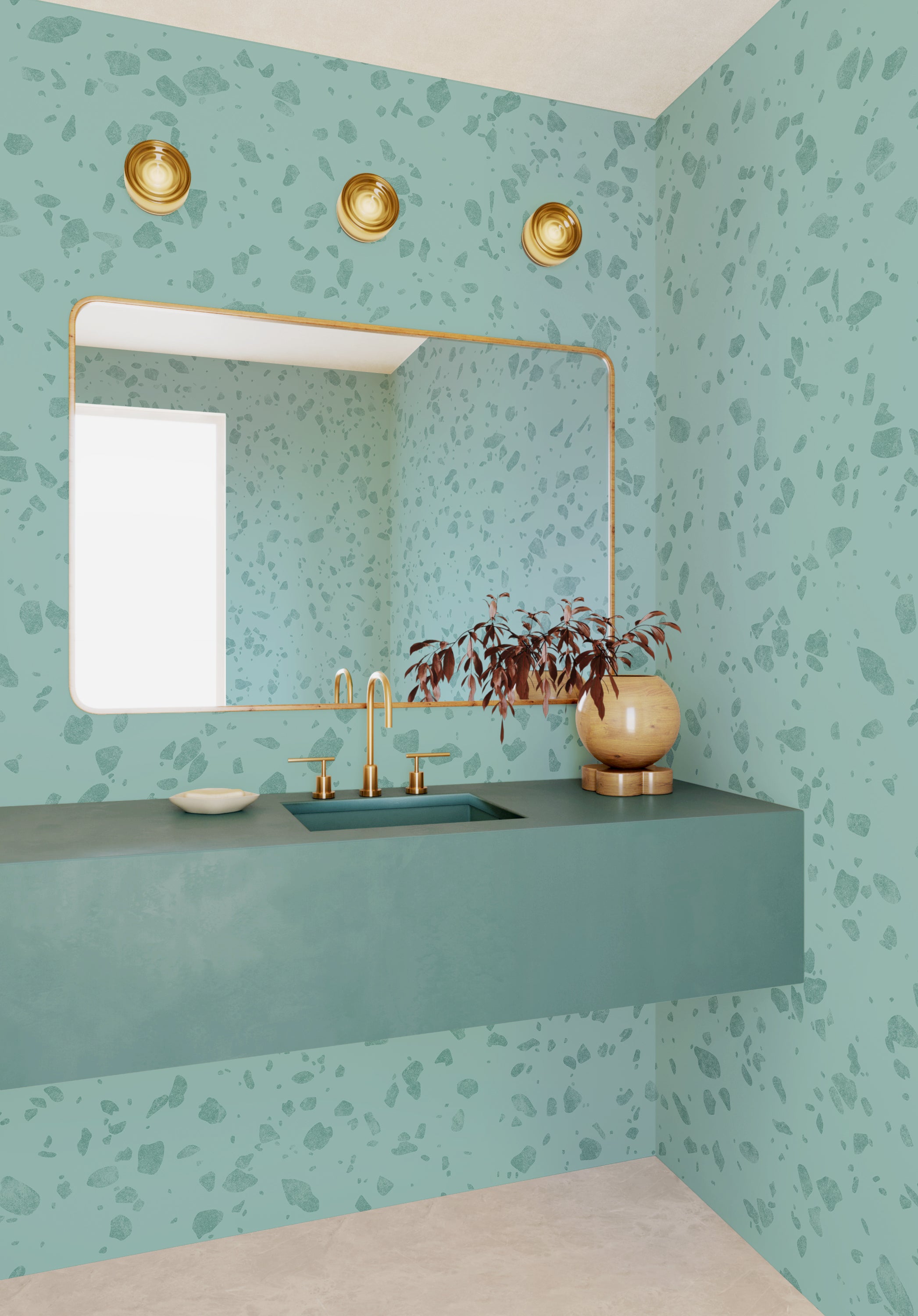 Terrazzo II© Wallpaper in Caribbean