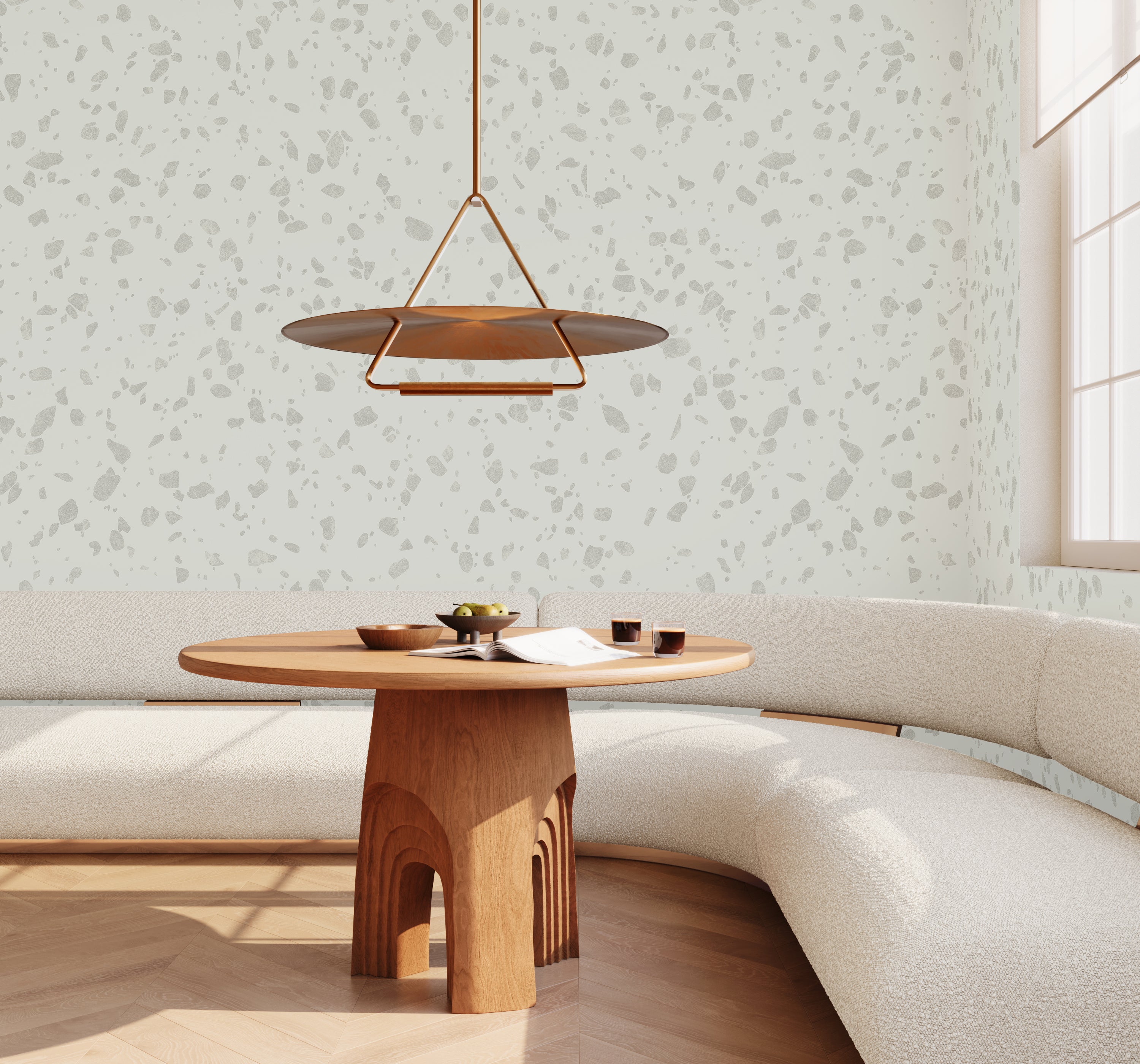 Terrazzo II© Wallpaper in Cobble