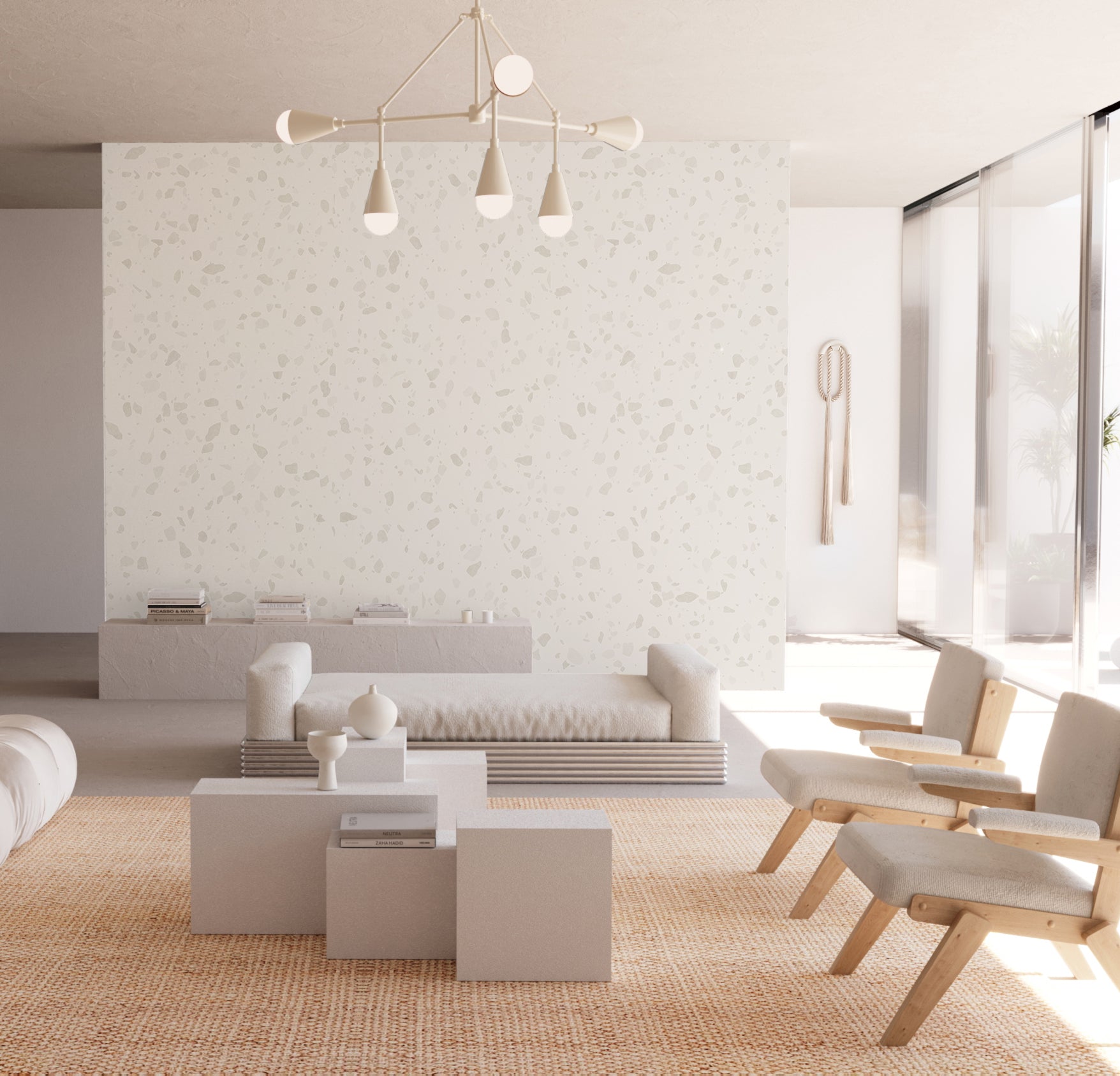 Terrazzo II© Wallpaper in Grey