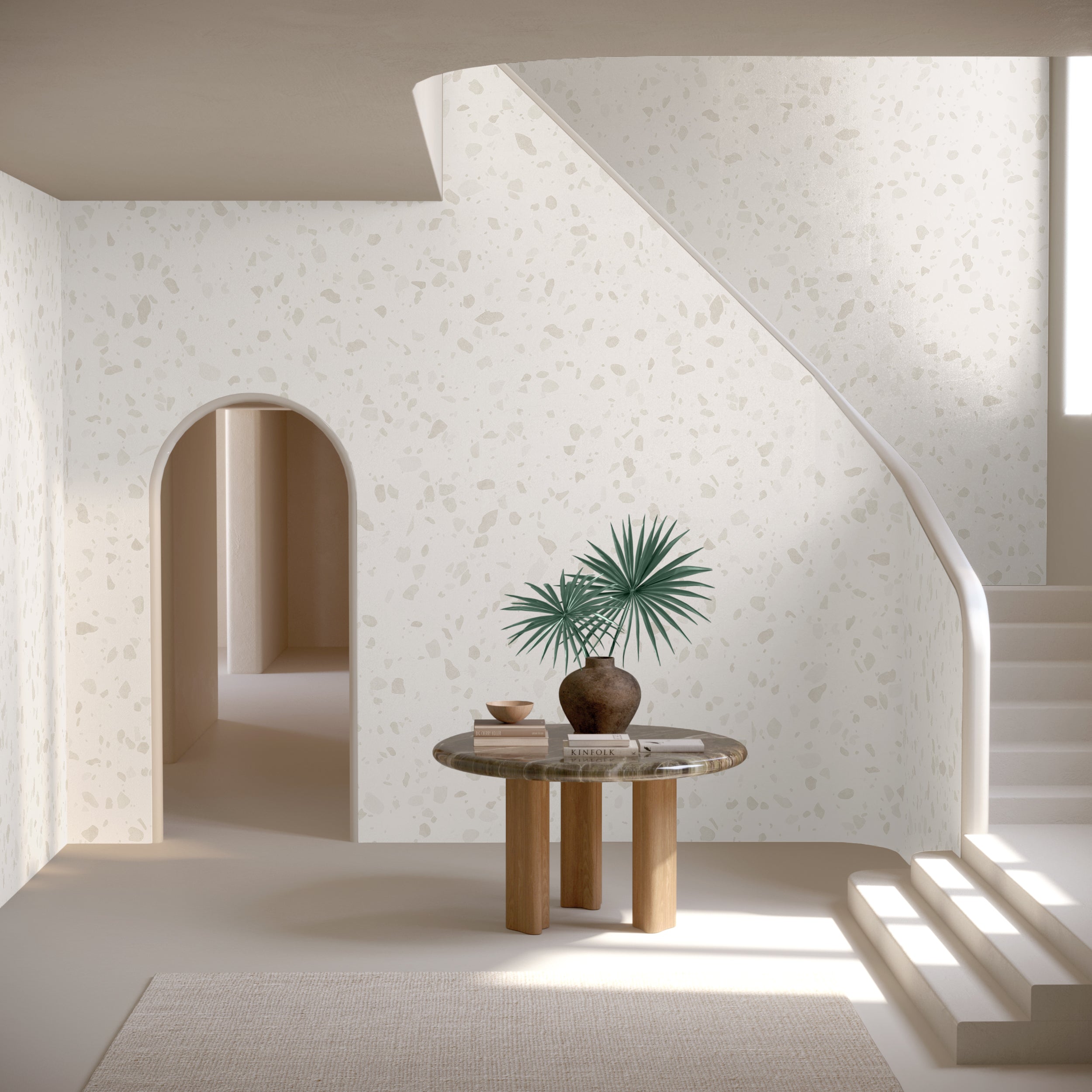 Terrazzo II© Wallpaper in Grey