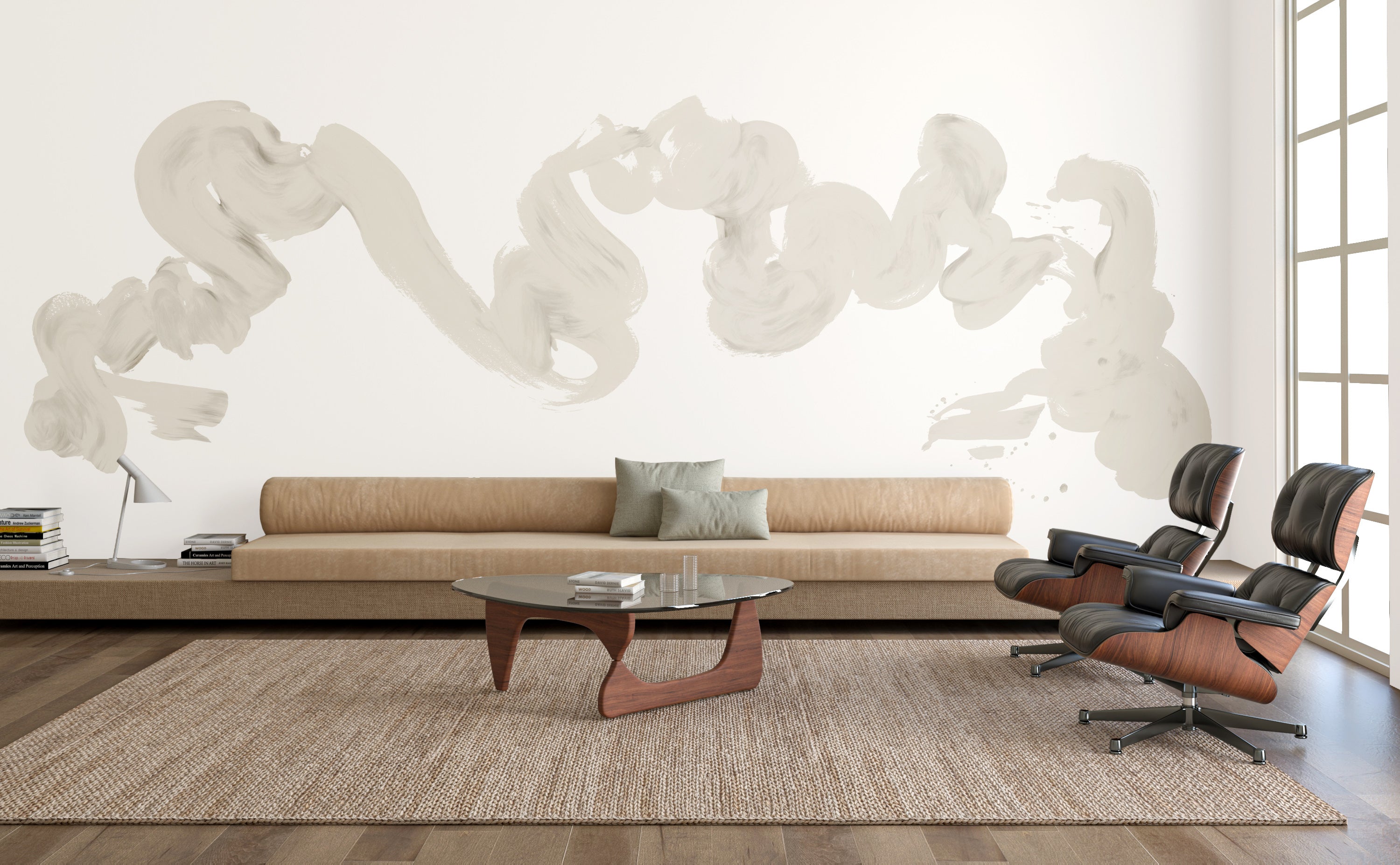 Abstract Art© Mural Wallpaper in Vanillawood