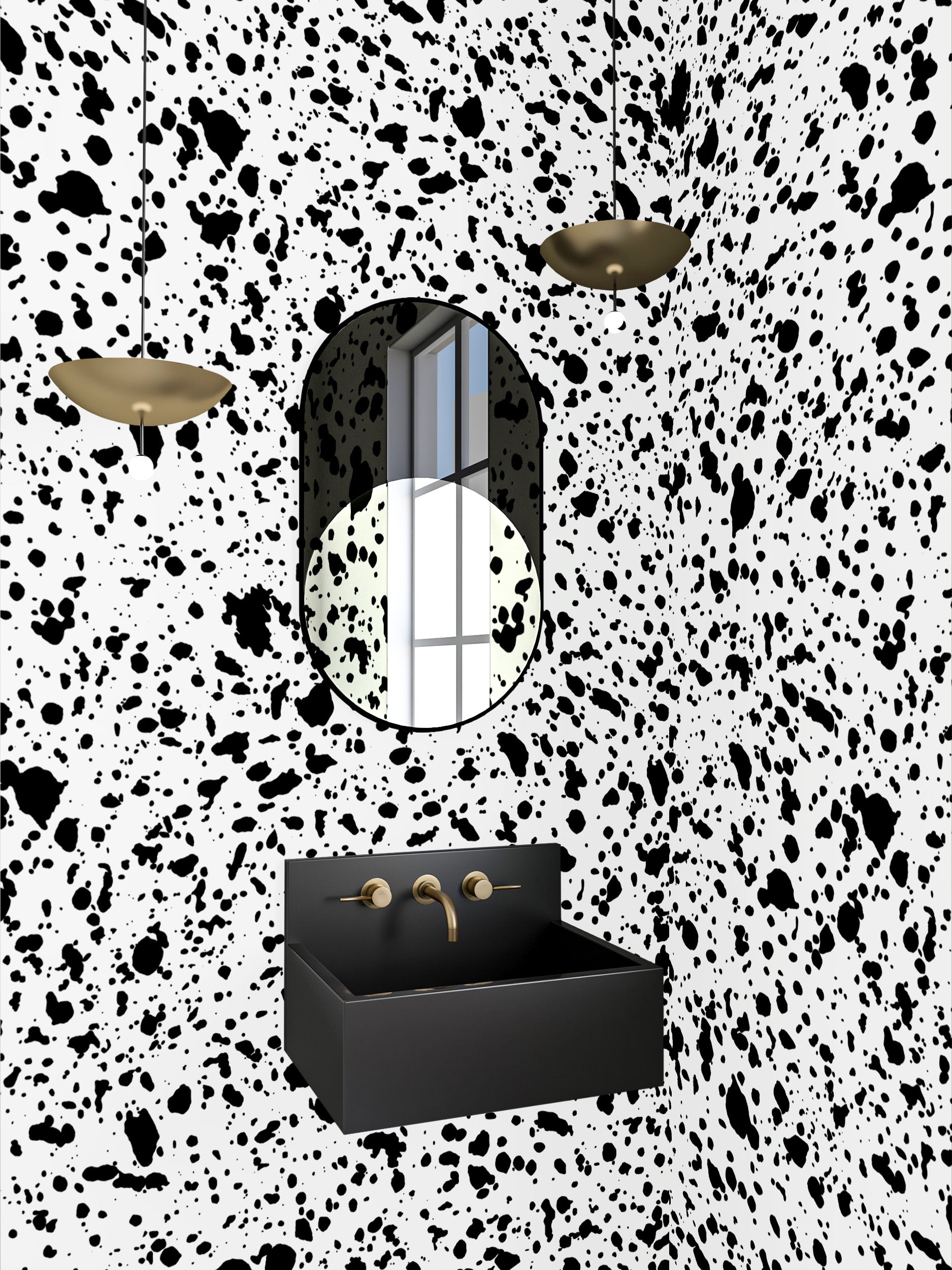 Appaloosa© Mural Wallpaper in Black + White