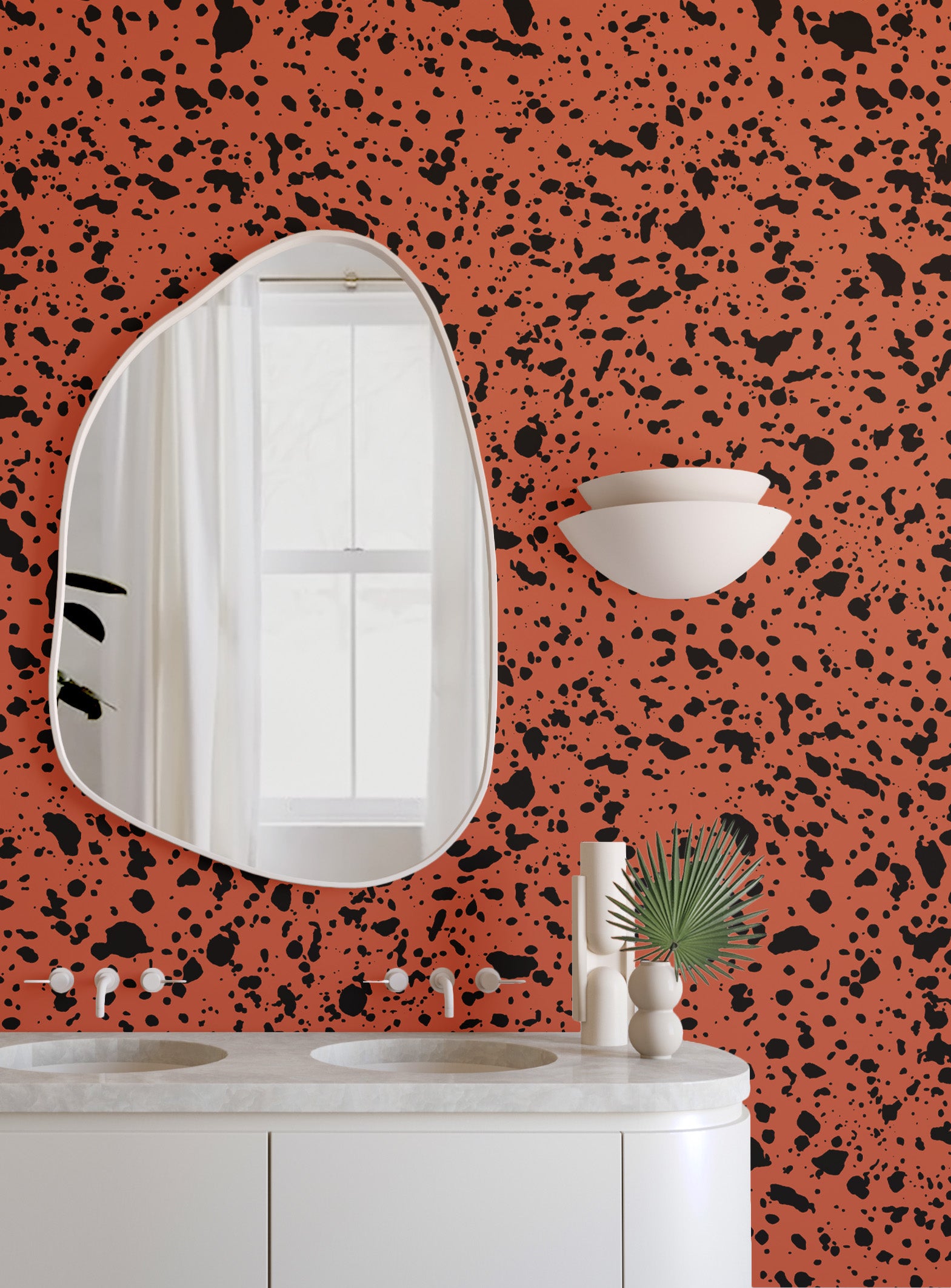 Appaloosa© Mural Wallpaper in Brick + Black