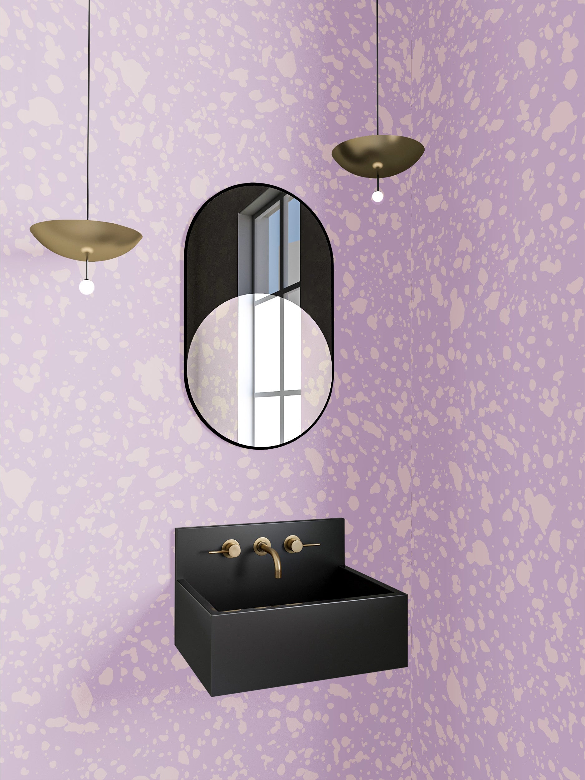 Appaloosa© Mural Wallpaper in Lilac