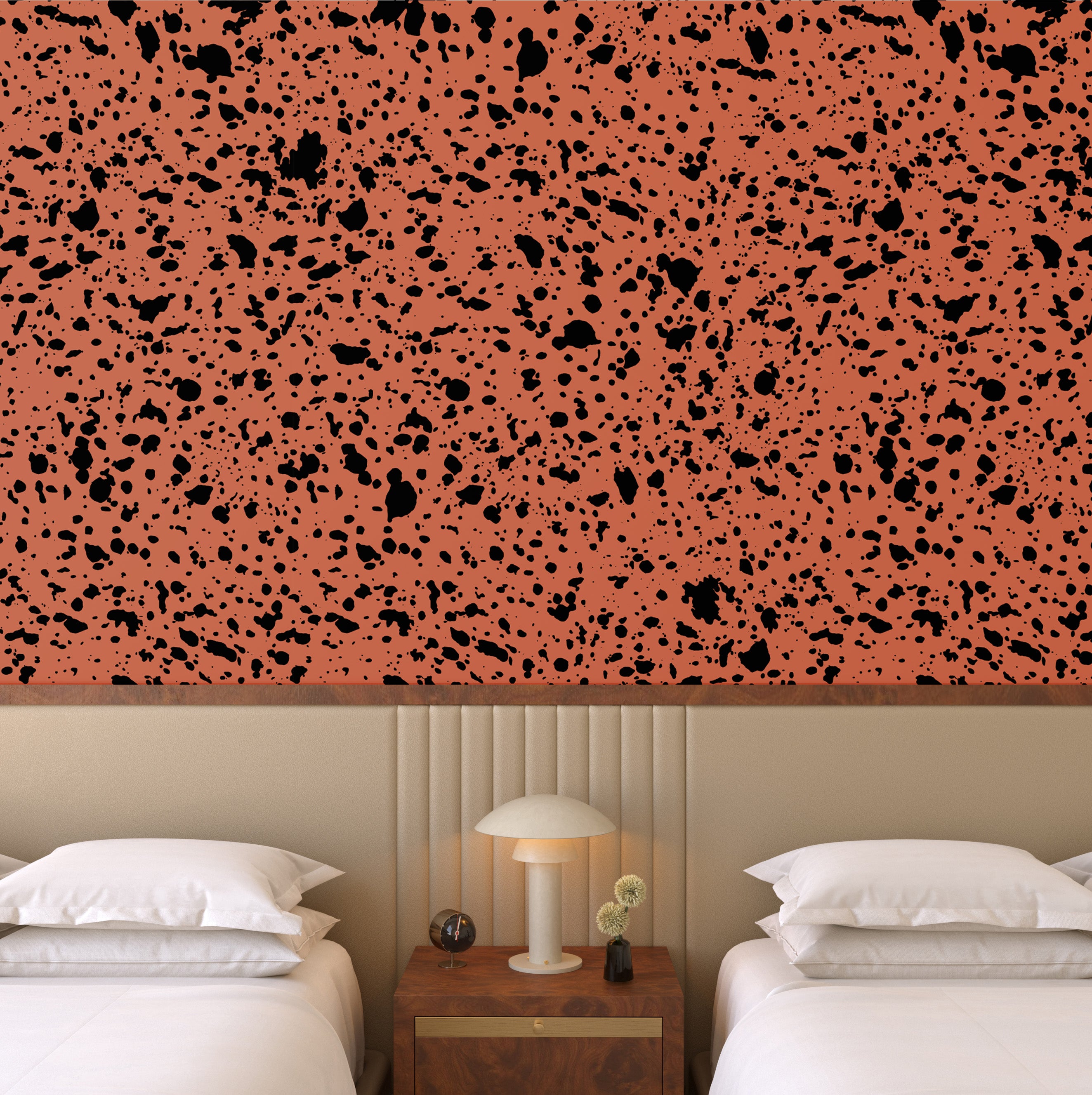 Appaloosa© Mural Wallpaper in Brick + Black