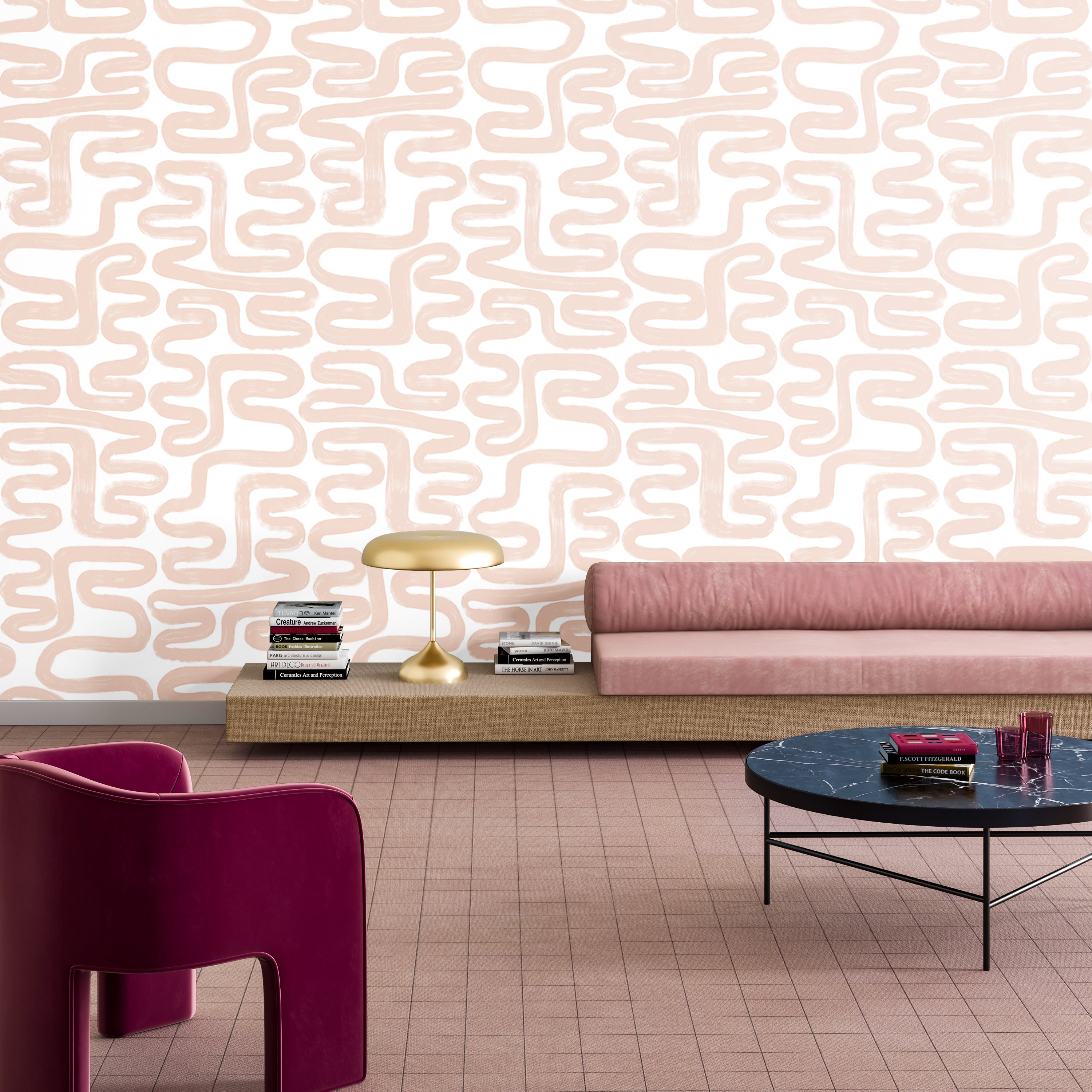 Azteca© Wallpaper in Pink