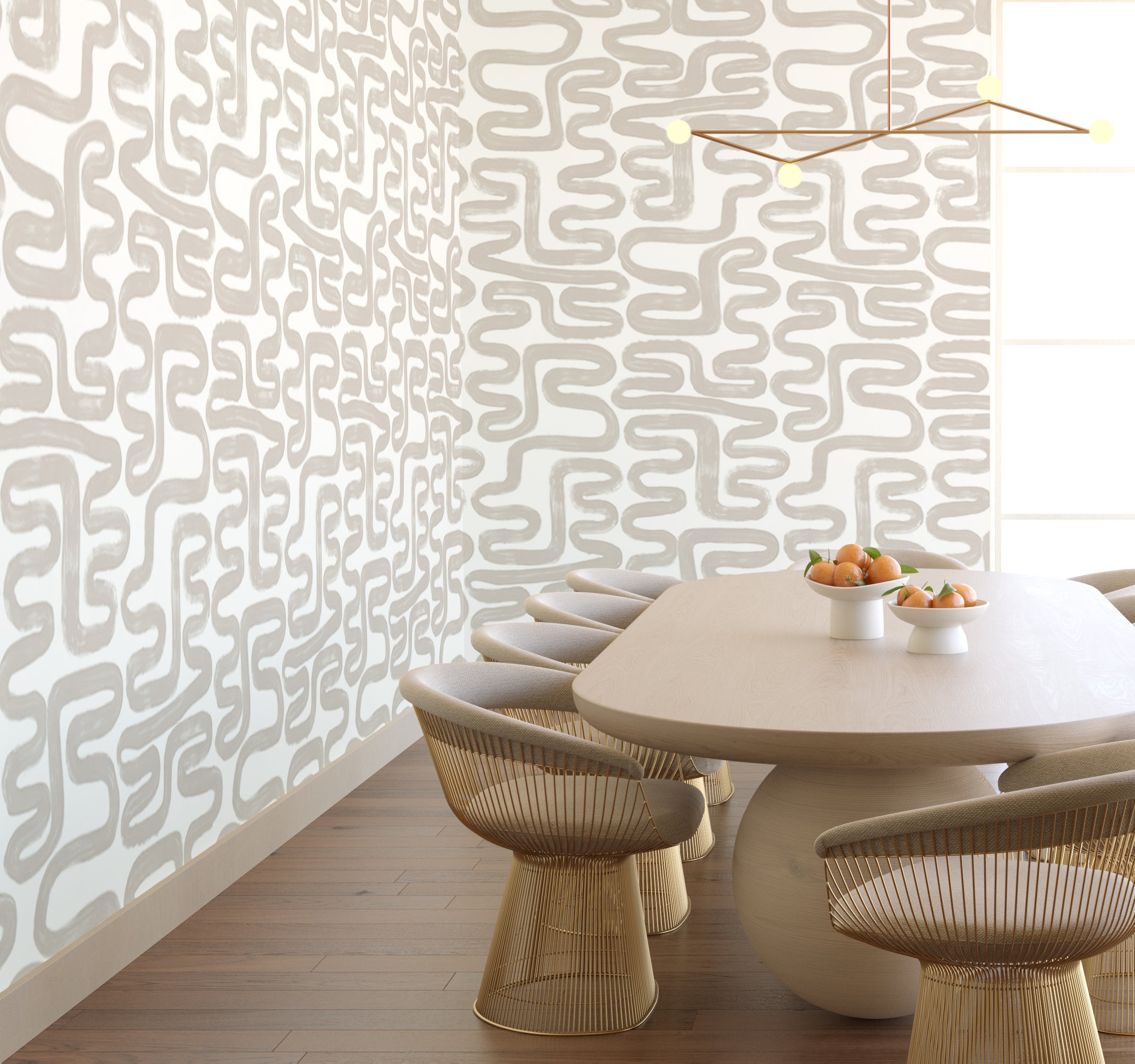 Azteca© Wallpaper in Soft Grey