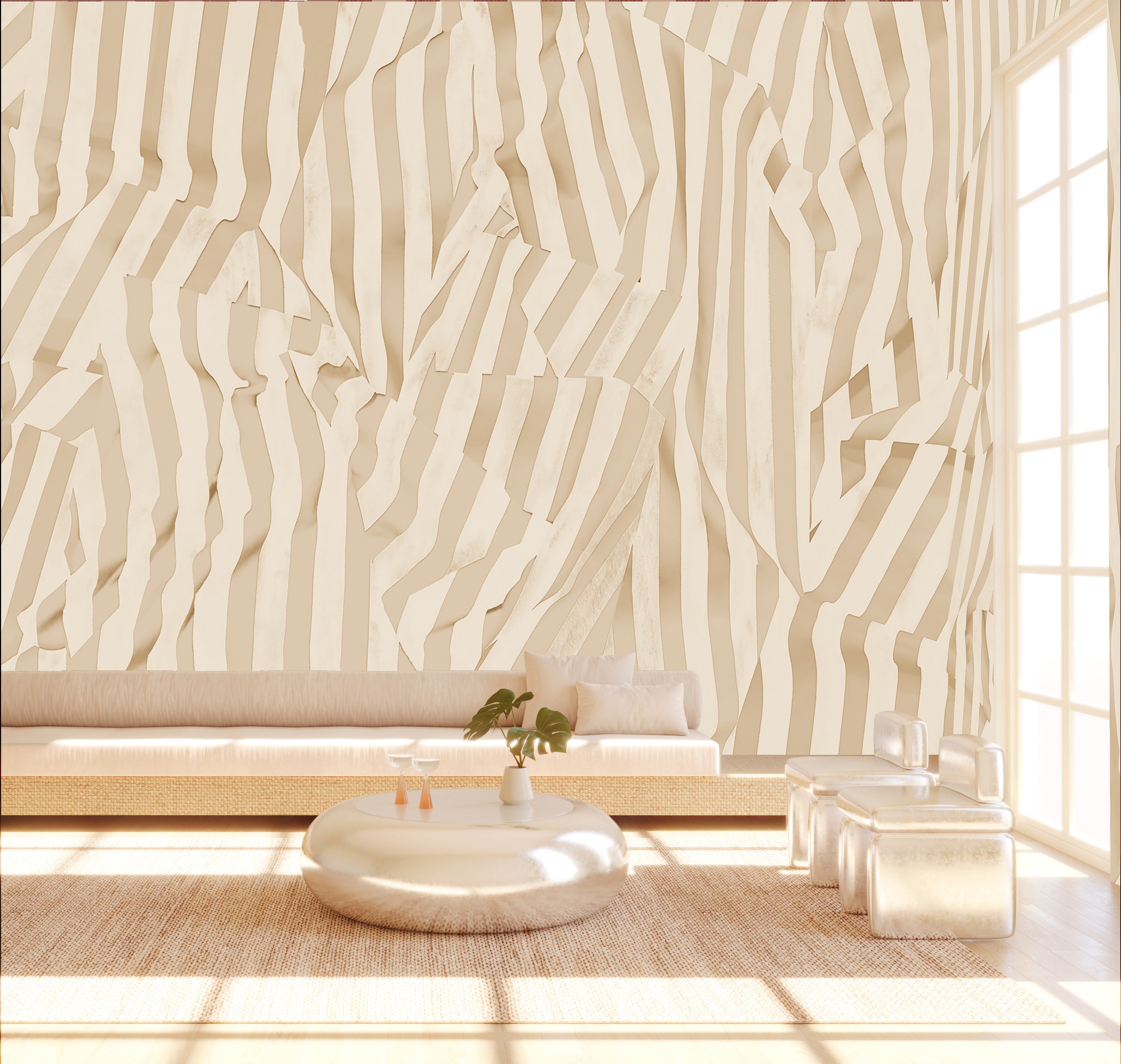 Carnival© Mural Wallpaper in butter