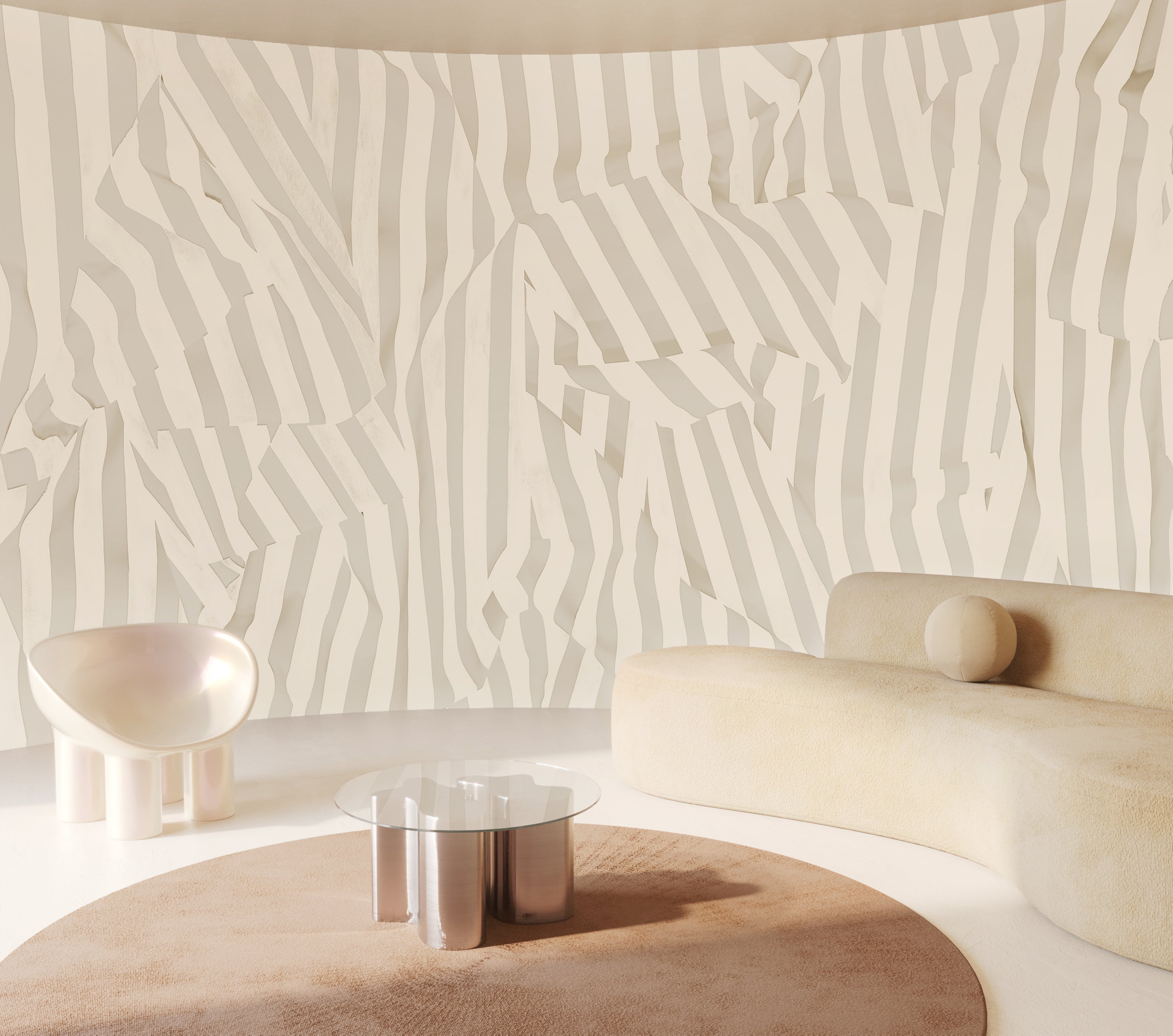 Carnival© Mural Wallpaper in greige