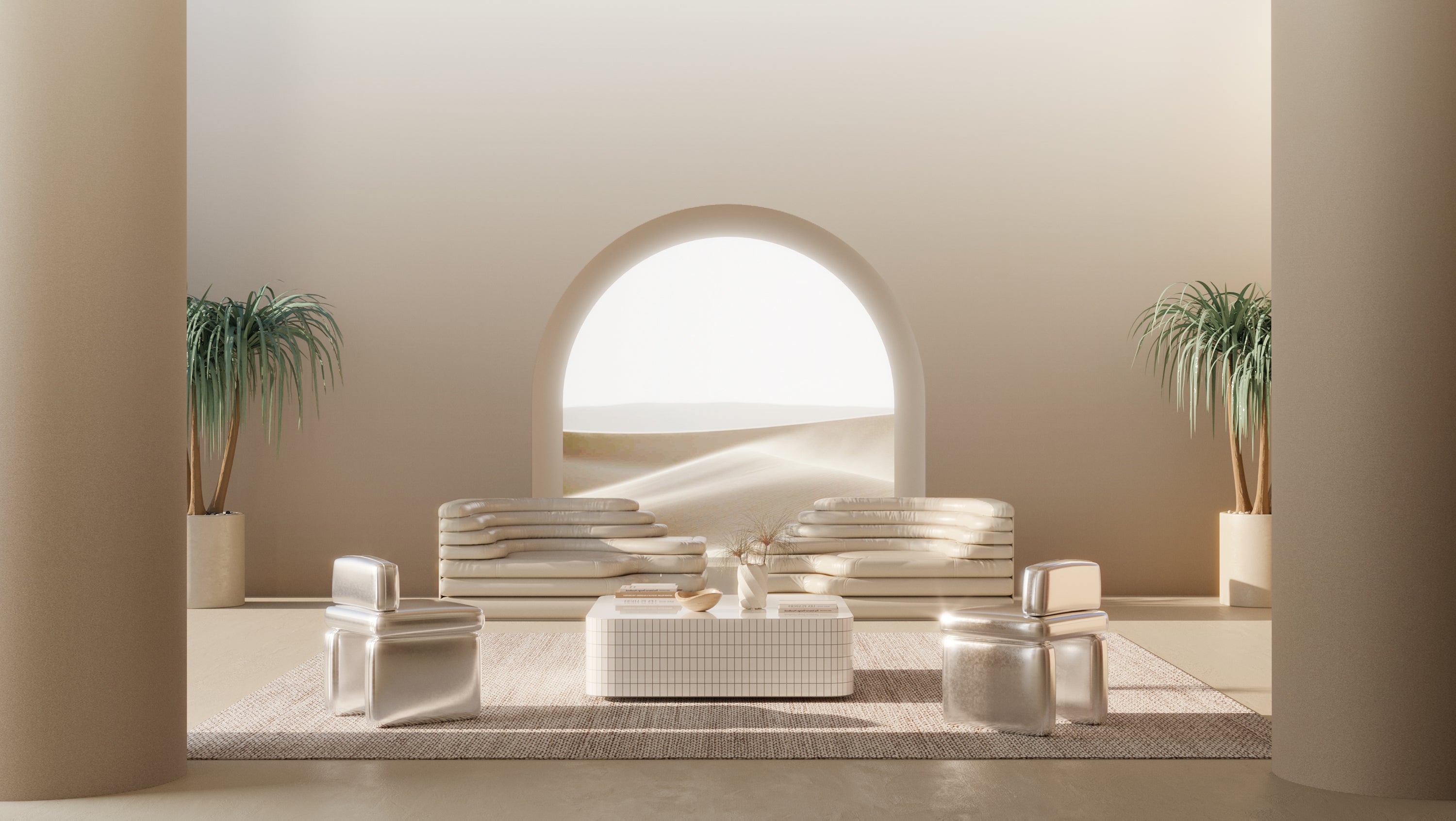 The Evaporate© Wallpaper in Marsh in a living room from drop it MODERN.