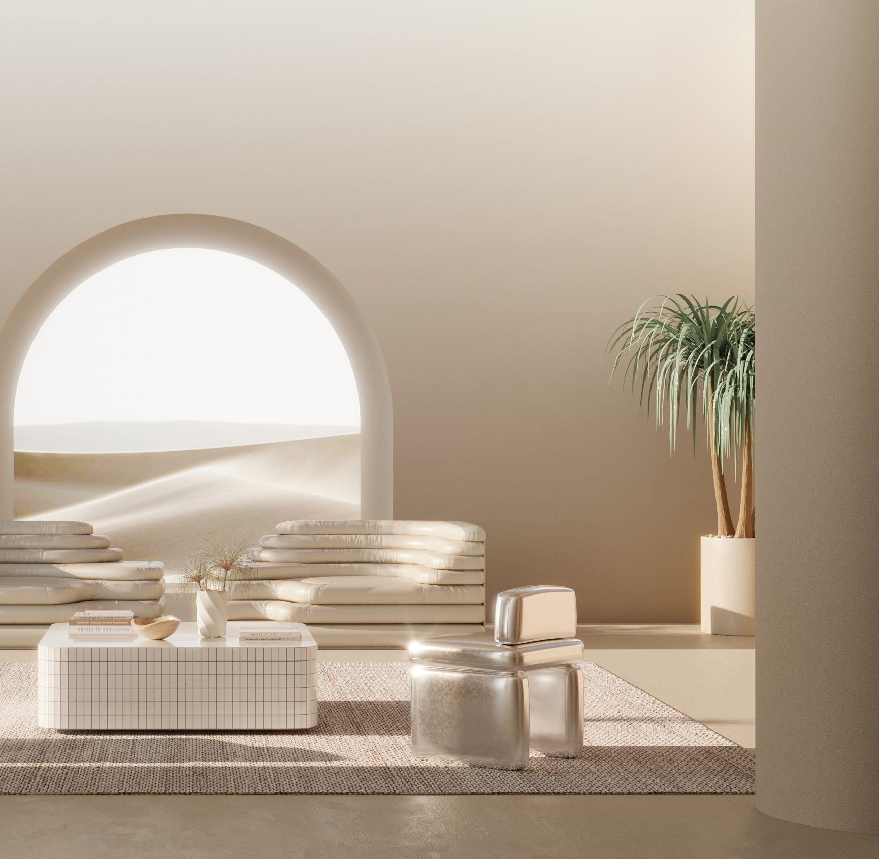 The Evaporate© Wallpaper in Marsh in an interior from drop it MODERN.