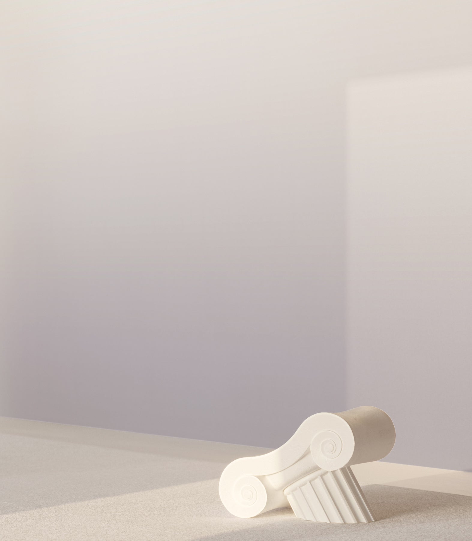 The Evaporate© Wallpaper in Mist in an exhibit from drop it MODERN.