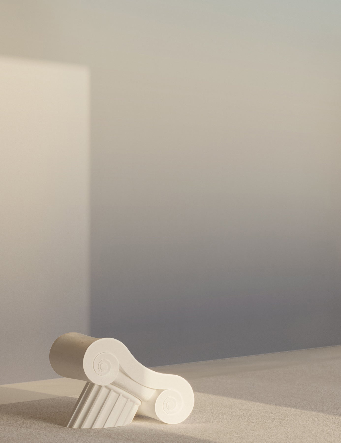 The Evaporate© Wallpaper in Storm in an exhibit from drop it MODERN.