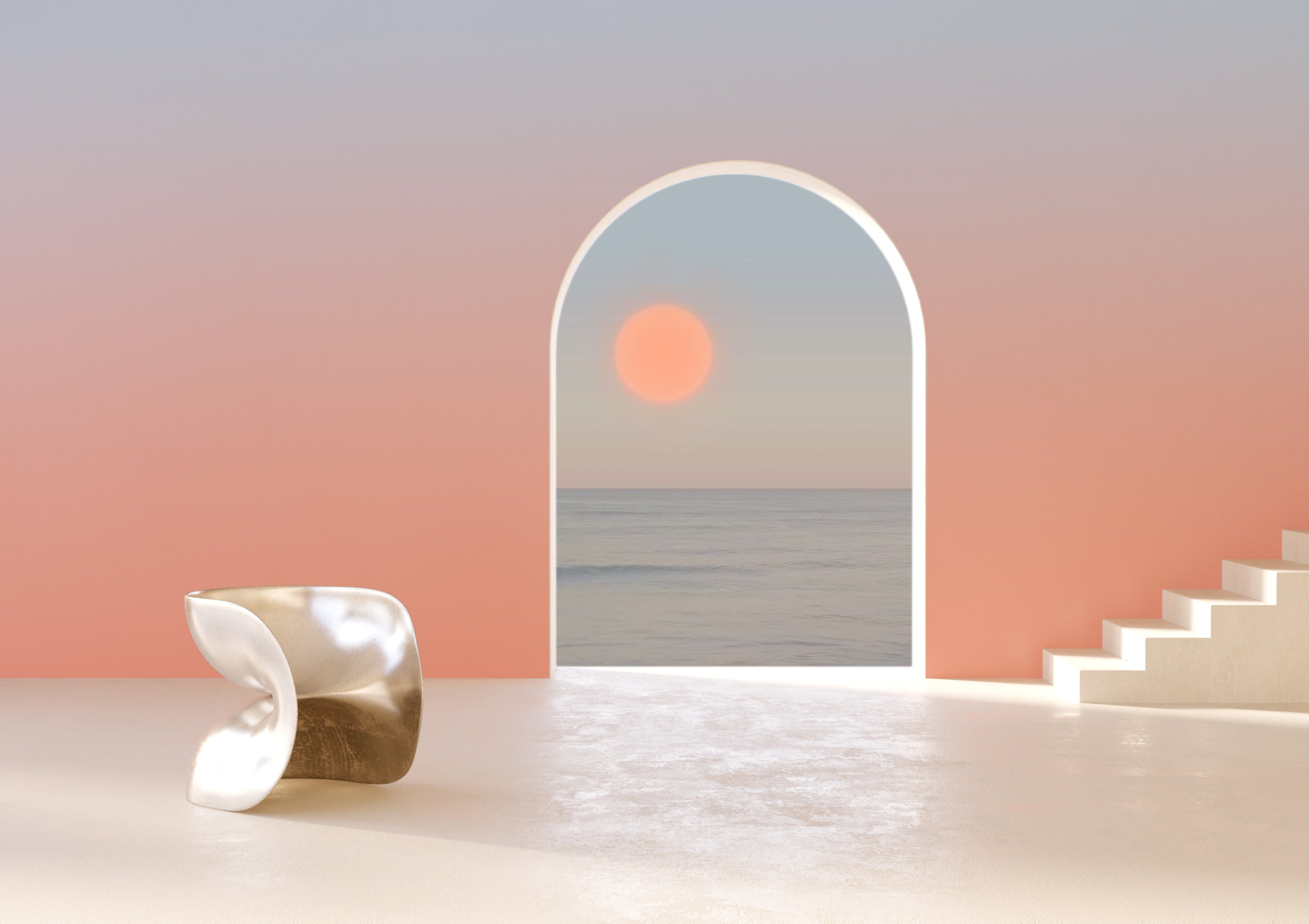 The Evaporate© Wallpaper in tropical in an entryway from drop it MODERN.