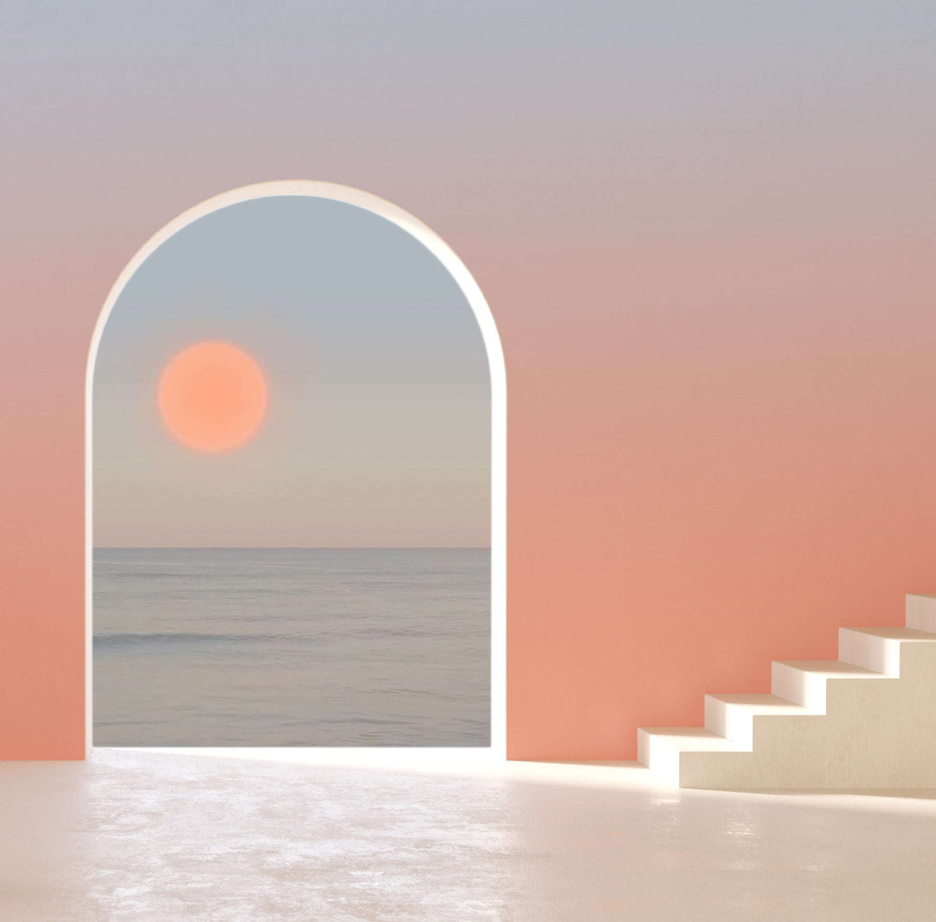 The Evaporate© Wallpaper in tropical in an interior from drop it MODERN.
