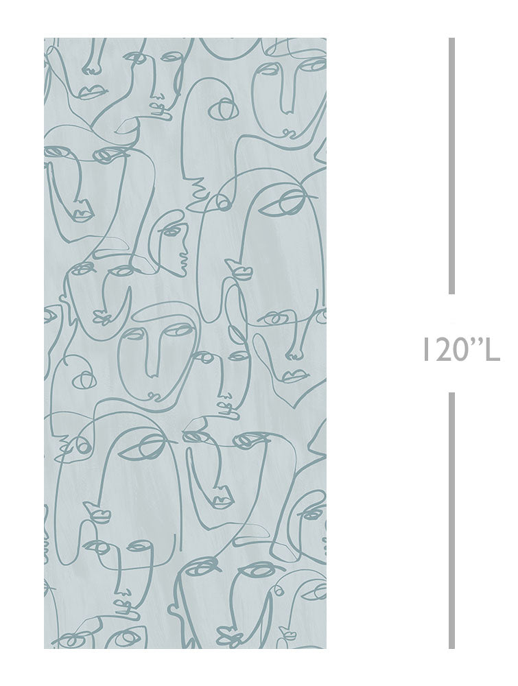 The Femme© Wallpaper in Chalk Blue template from drop it MODERN.
