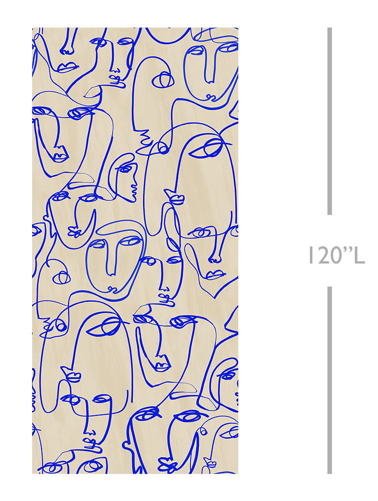 The Femme© Wallpaper in Cobalt template from drop it MODERN.