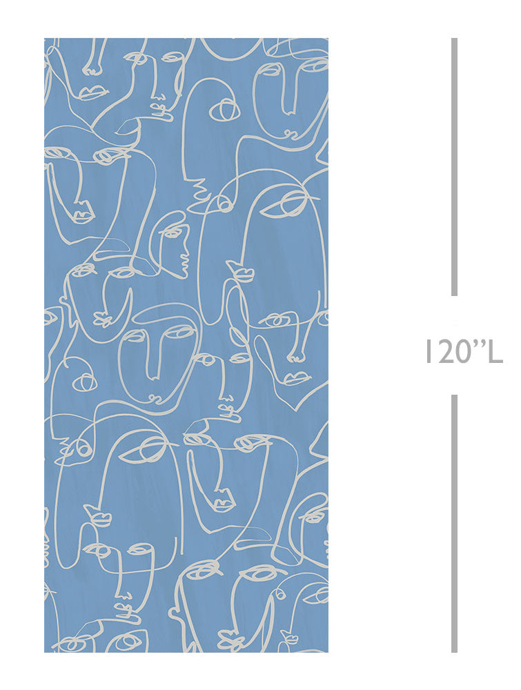 The Femme© Wallpaper in French Blue template from drop it MODERN.