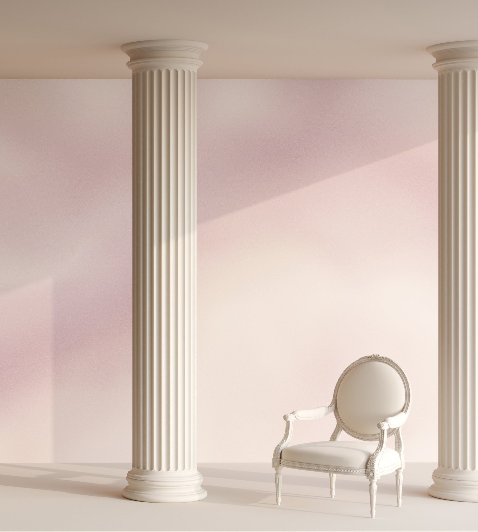 The Galaxy© Mural Wallpaper in English Rose in an interior from drop it MODERN.