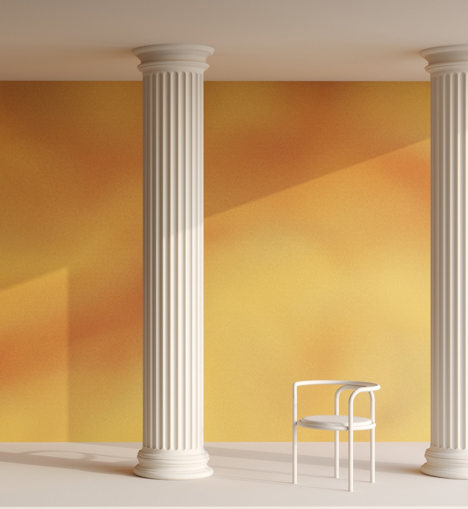 The Galaxy© Mural Wallpaper in Mandarin in an interior from drop it MODERN.