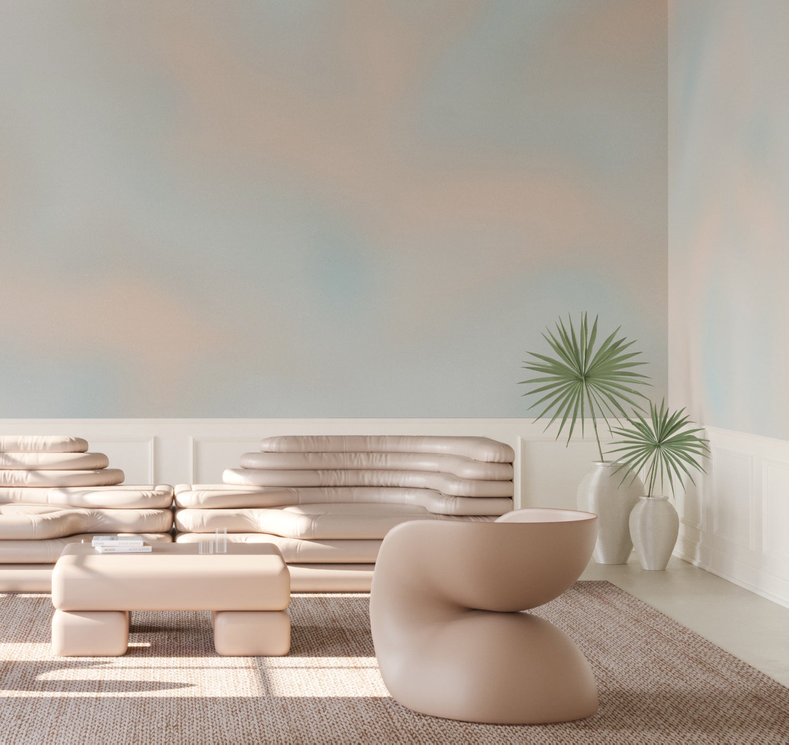 The Galaxy© Mural Wallpaper in Sea in an interior from drop it MODERN.