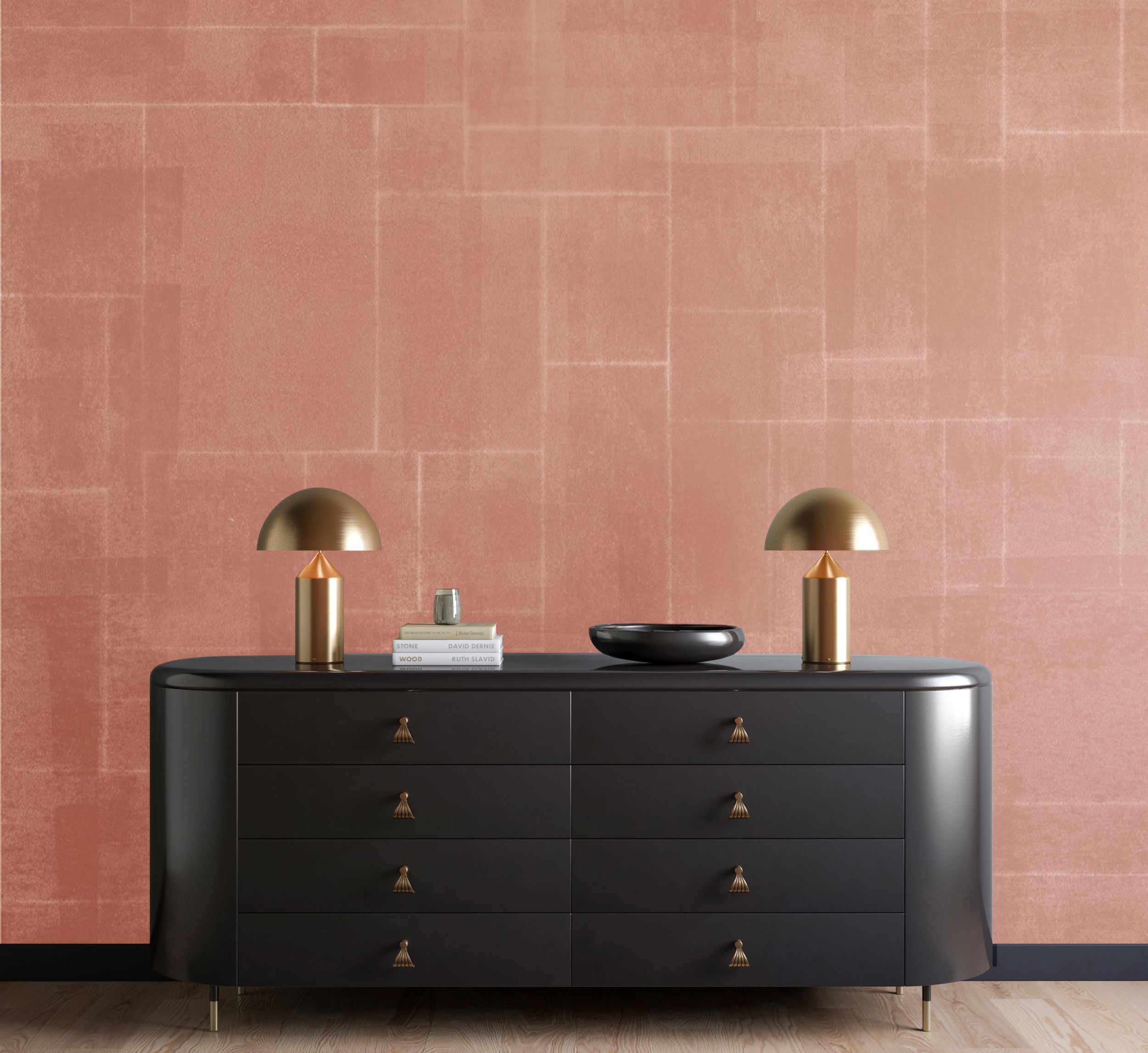 Jigsaw© Mural Wallpaper in Terracotta