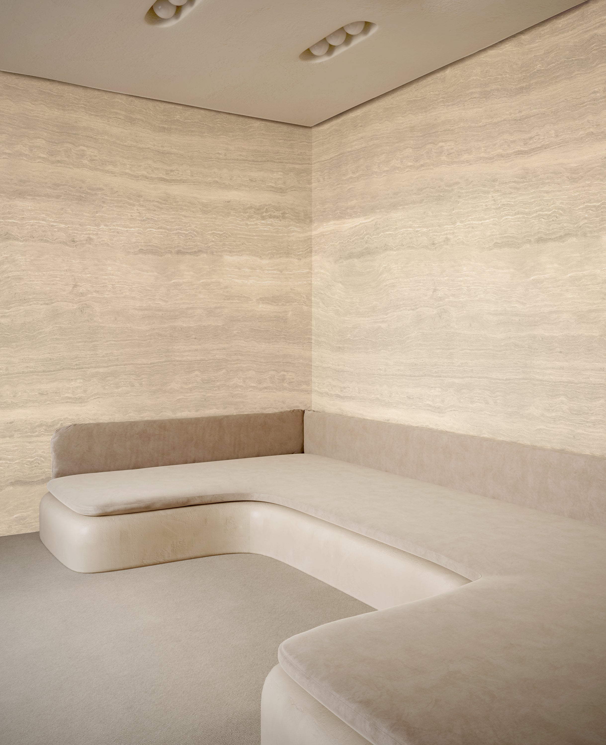 Limestone© Mural Wallpaper in Beige
