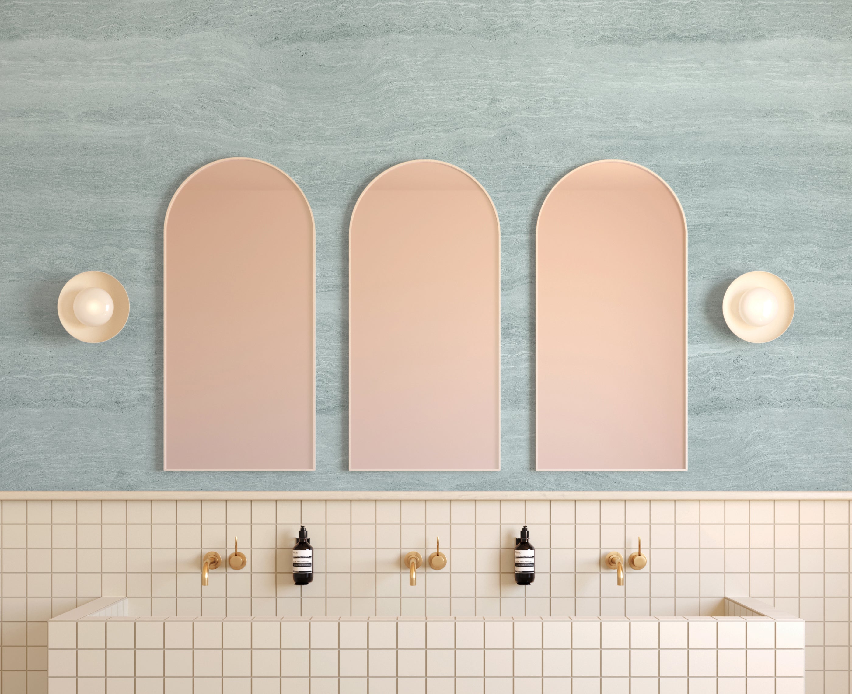 Limestone© Mural Wallpaper in Sea Stone