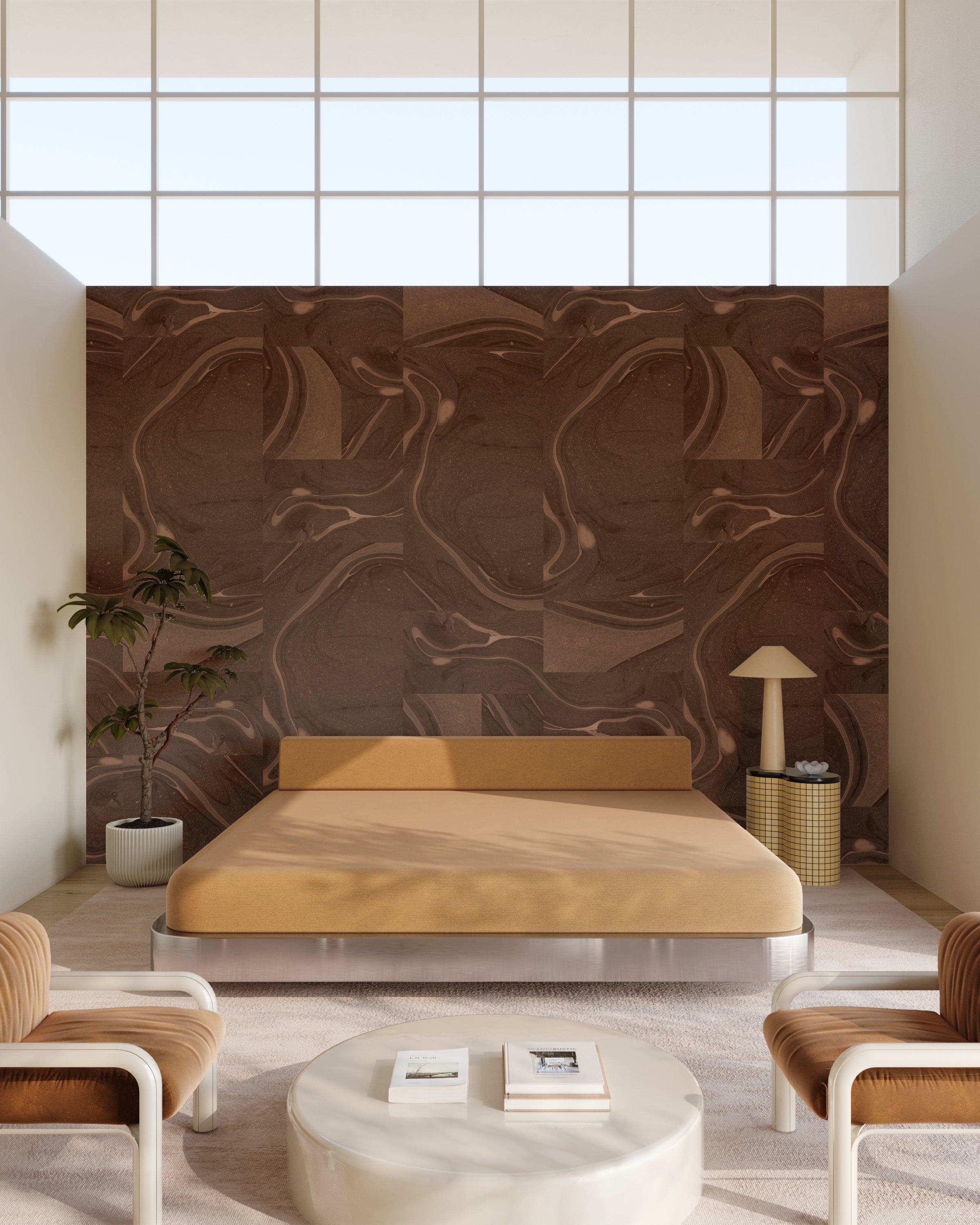 Magma© Wallpaper in Chocolate