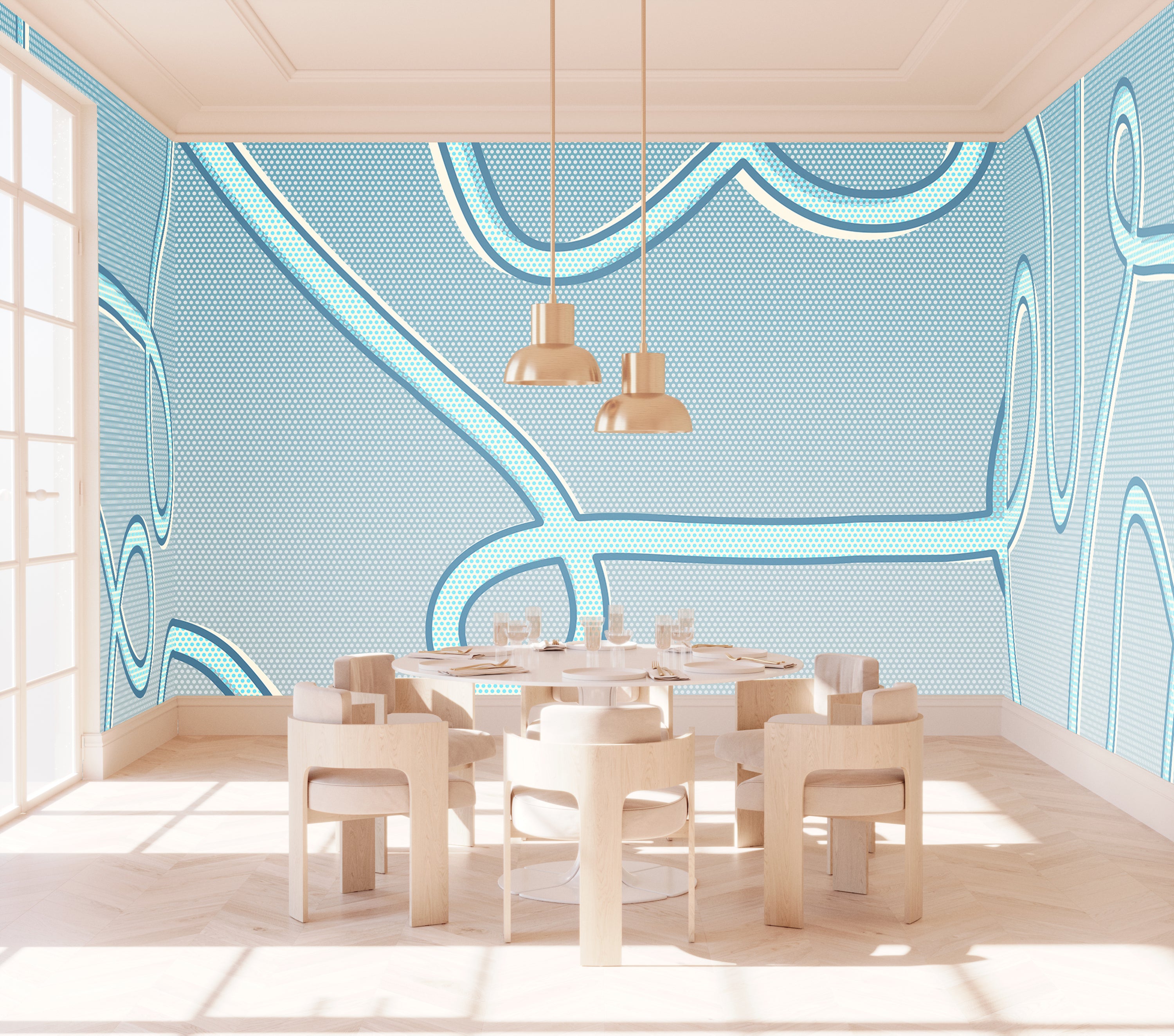 McFly© Mural Wallpaper in Bluebird