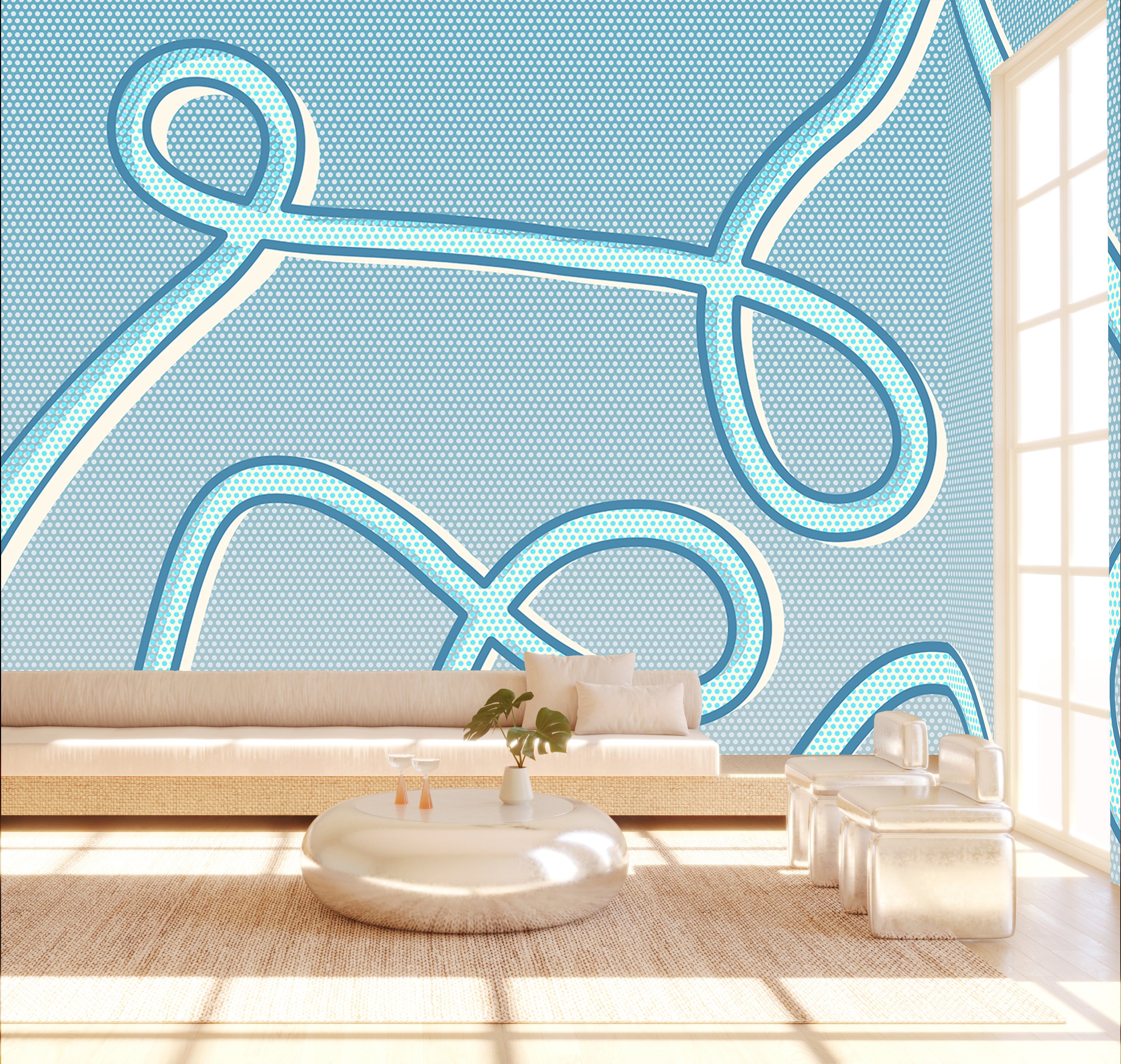 McFly© Mural Wallpaper in Bluebird