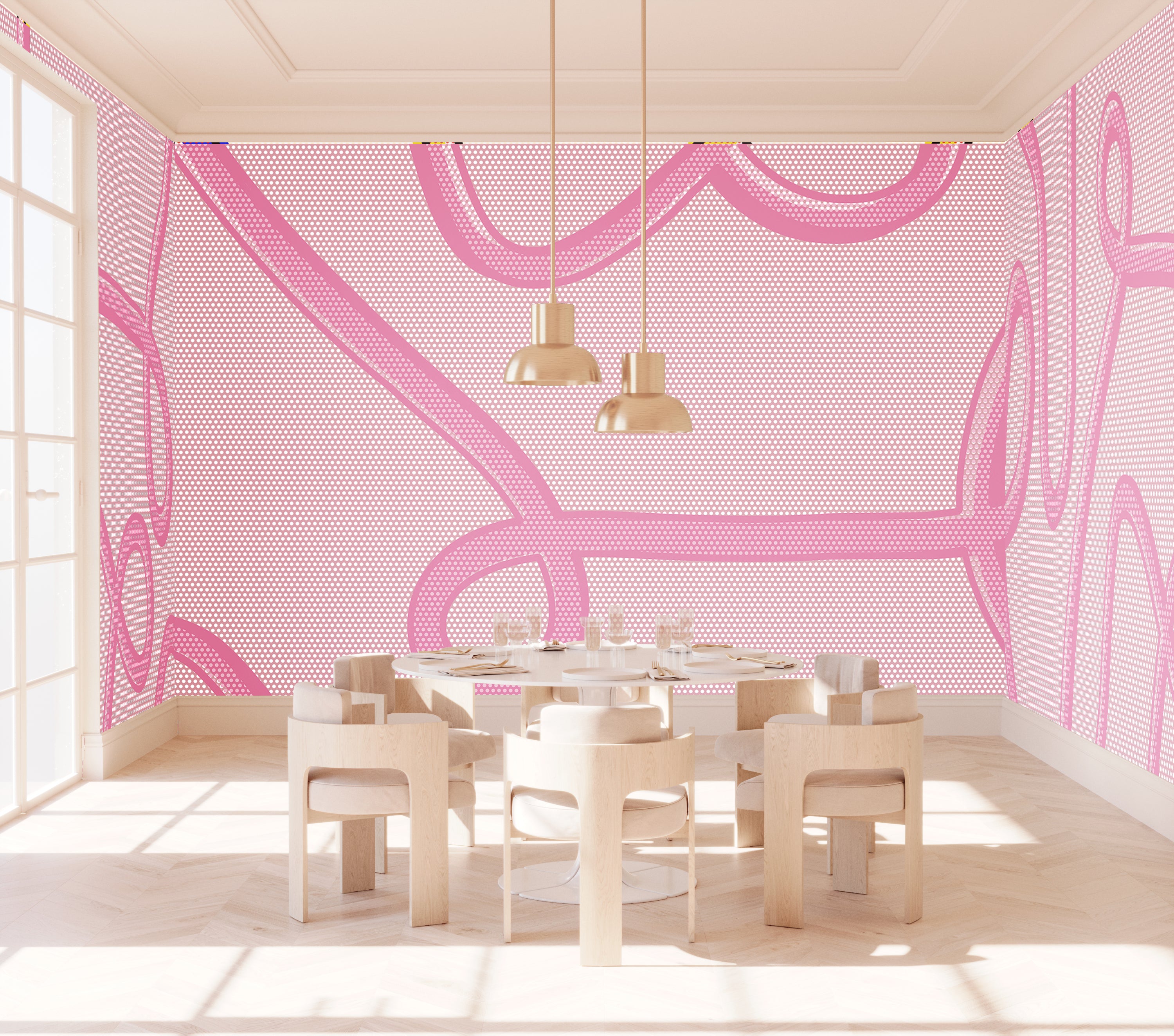McFly© Mural Wallpaper in Pretty in Pink