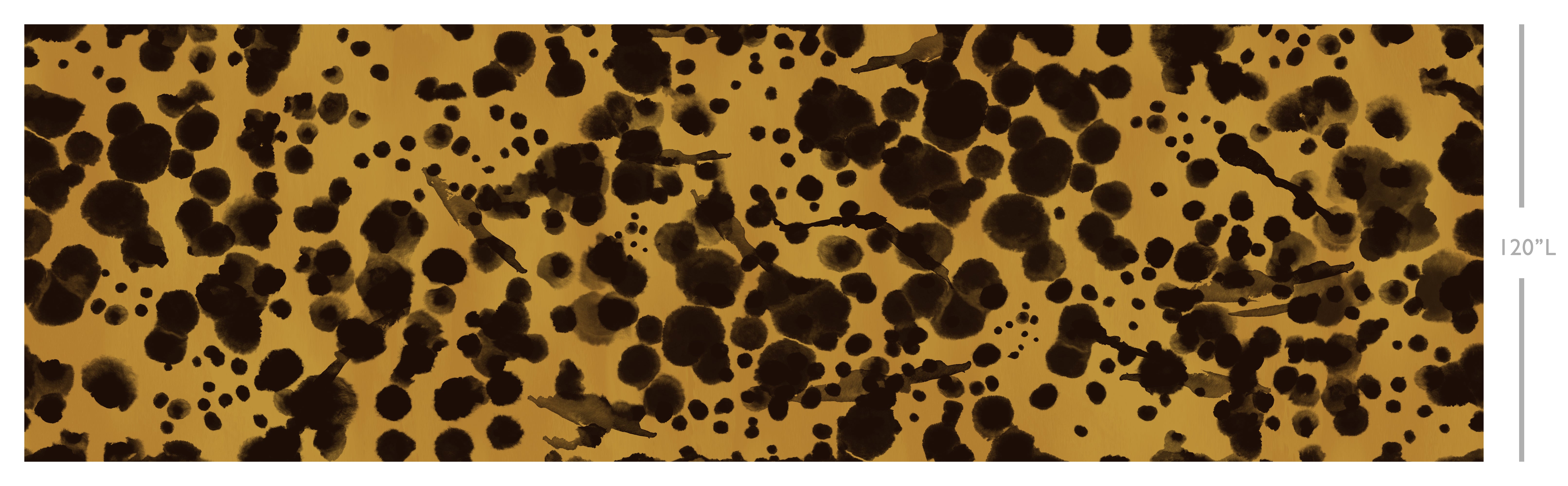 Midnight Oil MURAL© Wallpaper in Mustard