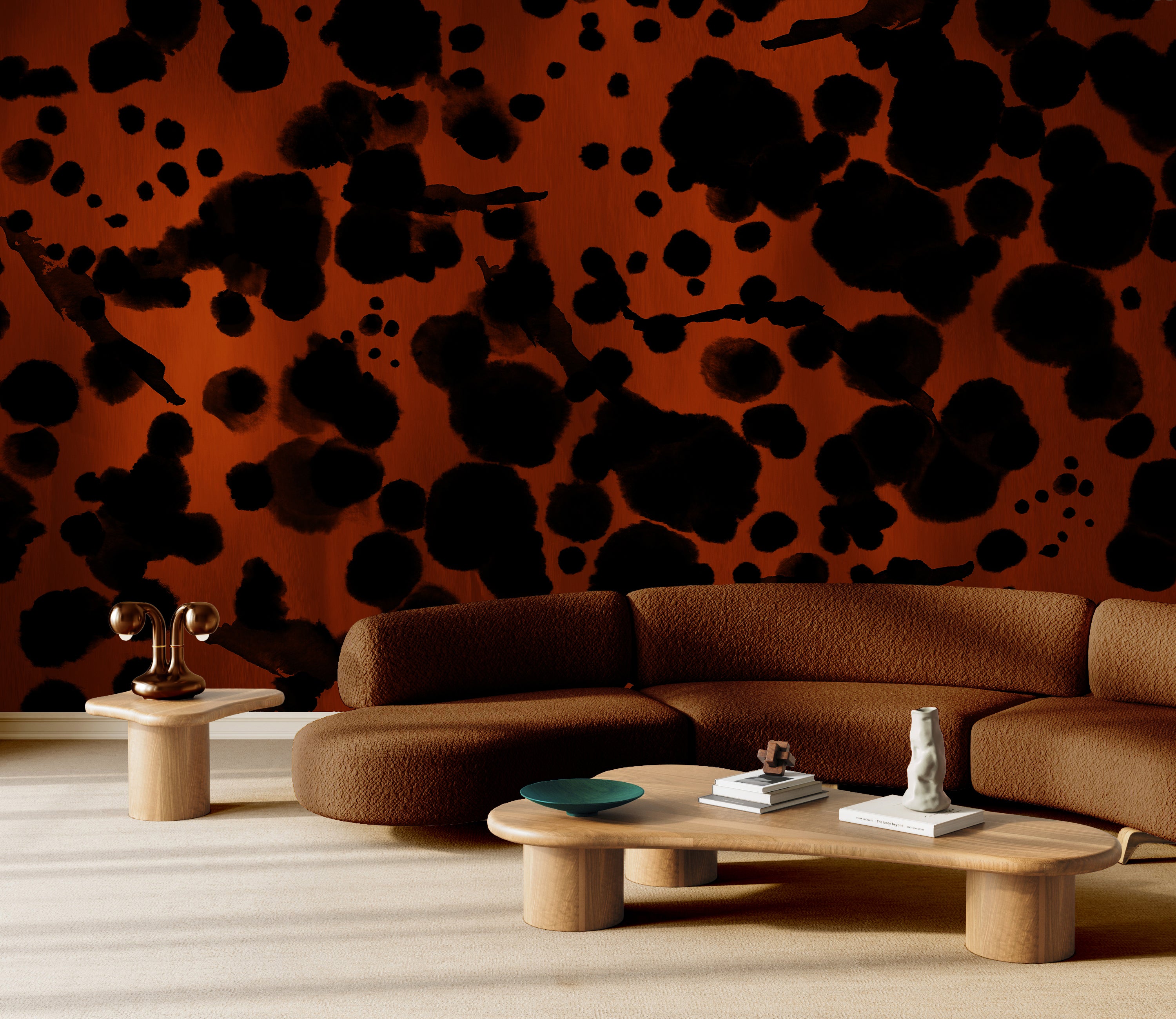 Midnight Oil MURAL© Wallpaper in Rust