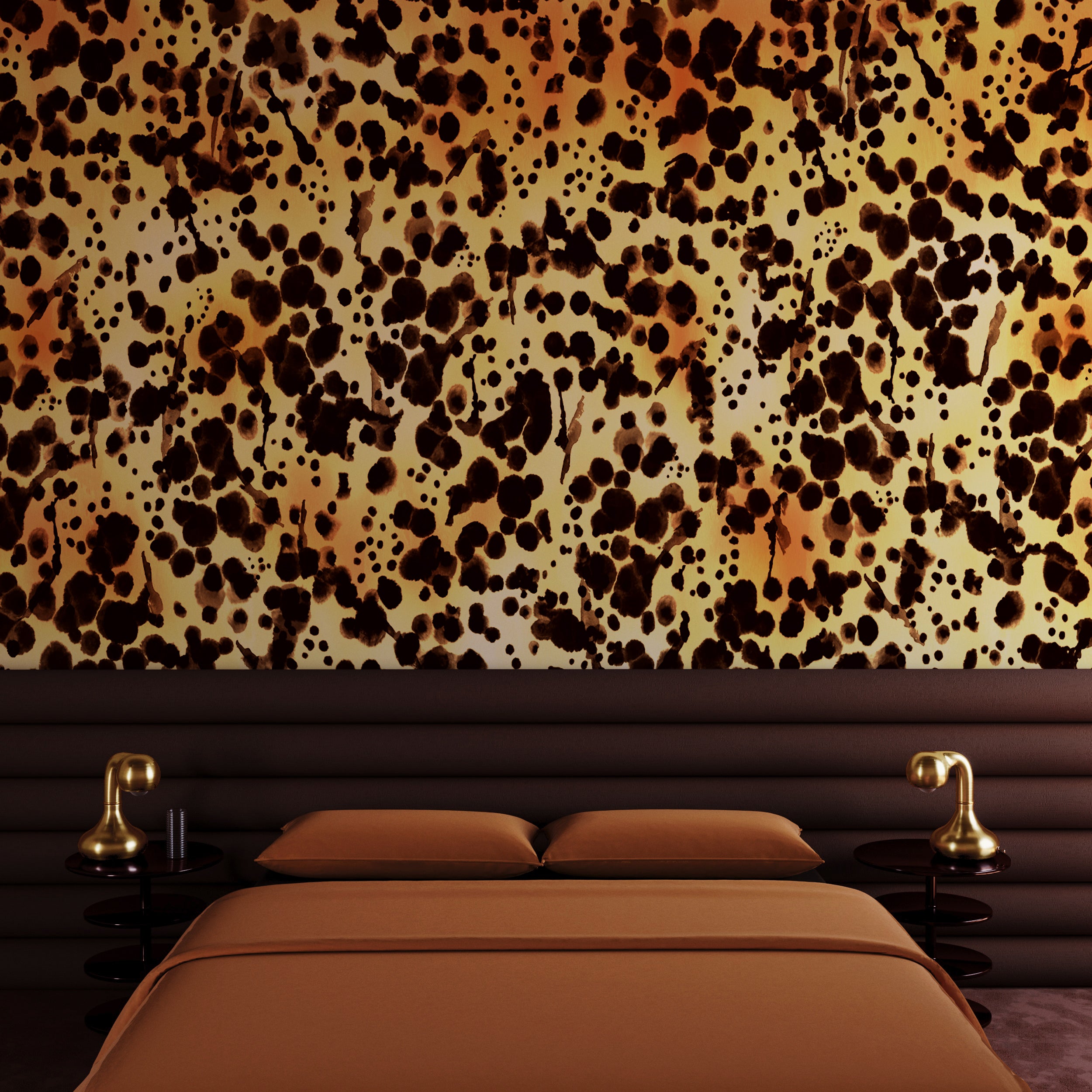 Midnight Oil© Wallpaper in Papaya