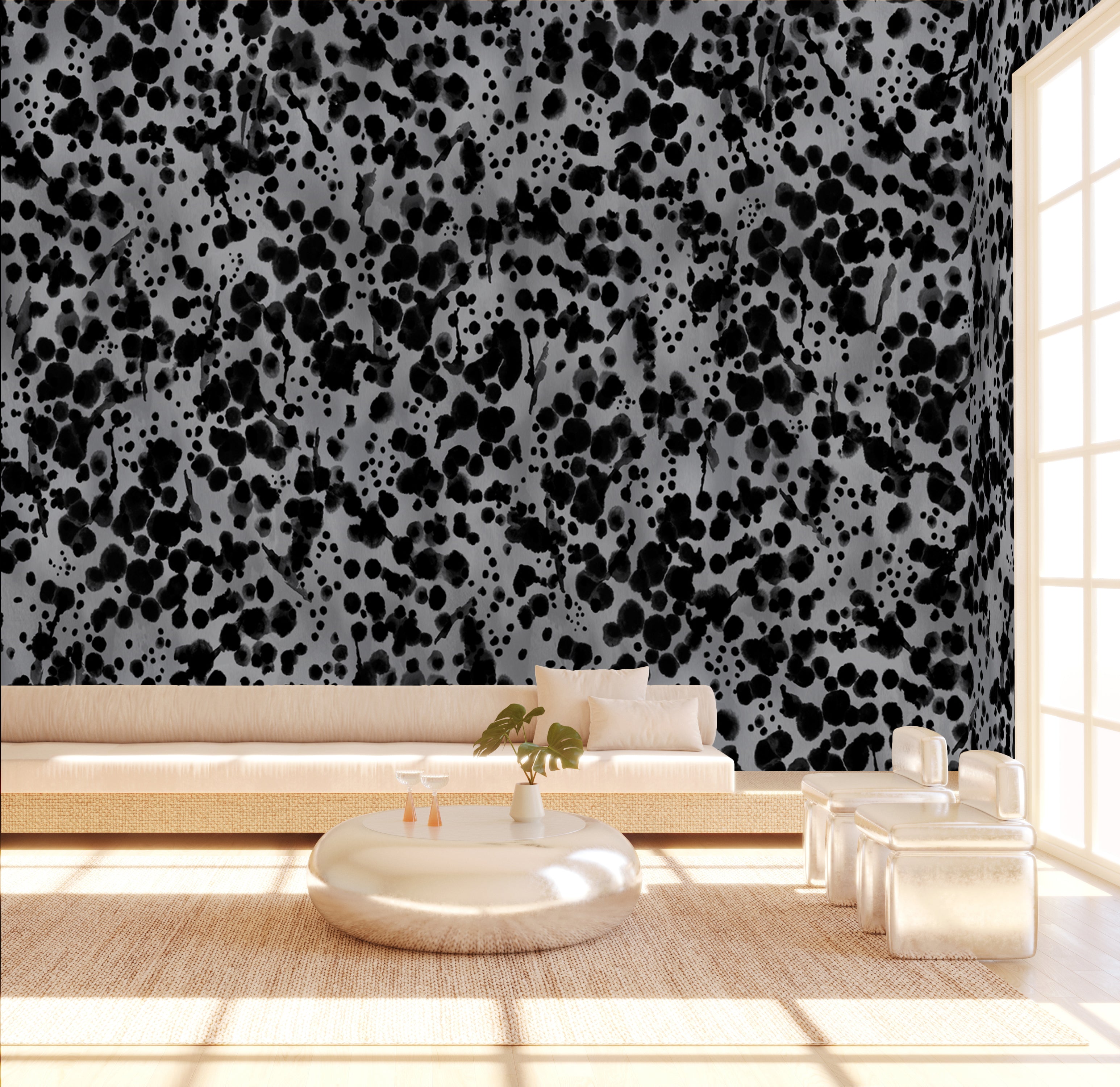 Midnight Oil© Wallpaper in Stone Blue