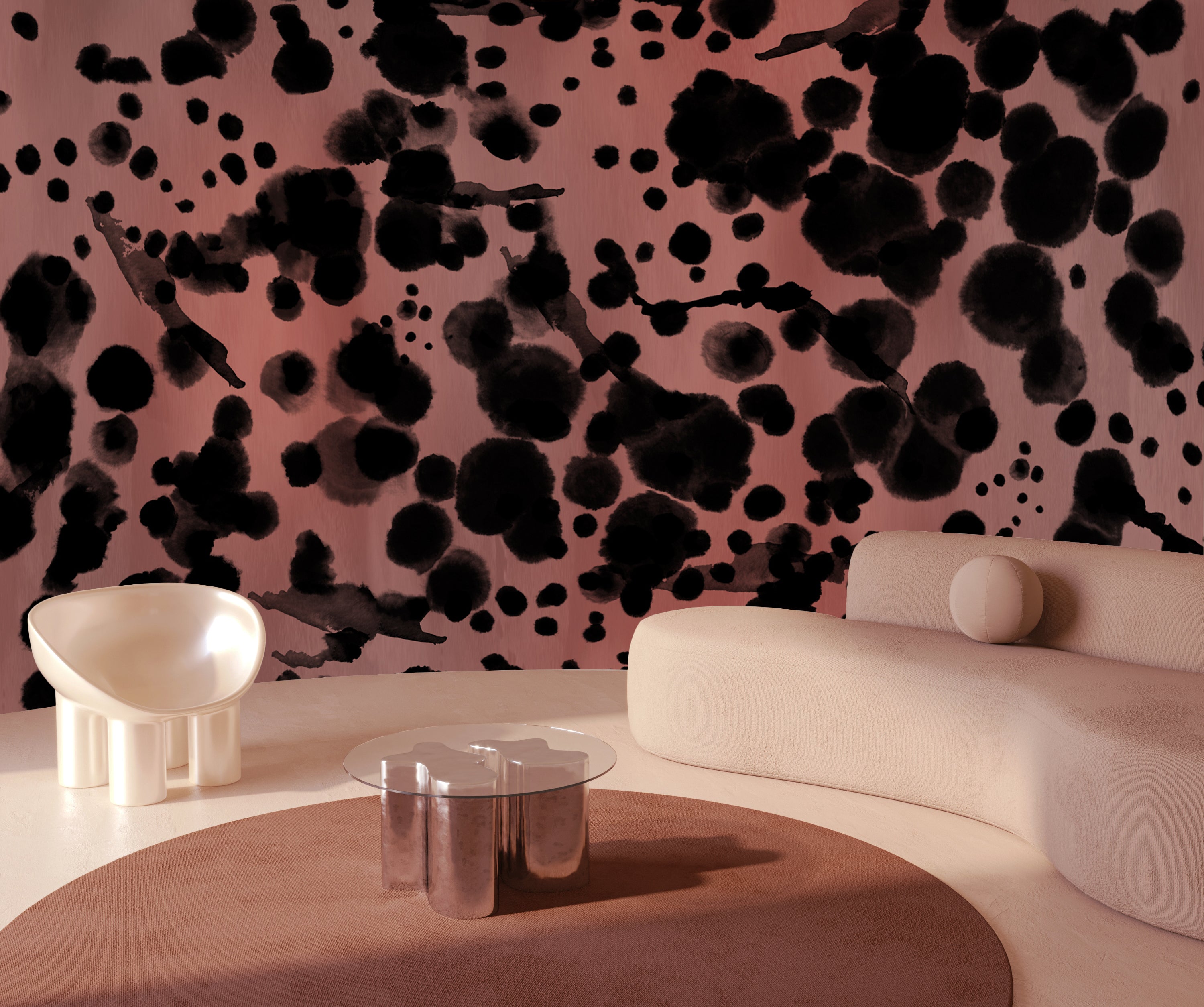 Midnight Oil MURAL© Wallpaper in Mauve
