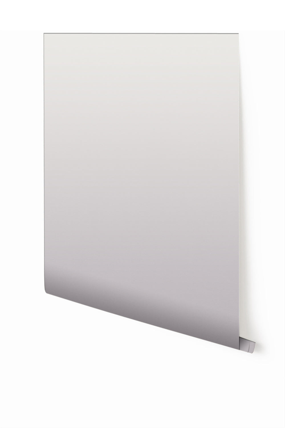 A single roll of plain beige wallpaper standing upright against a white background from drop it MODERN.