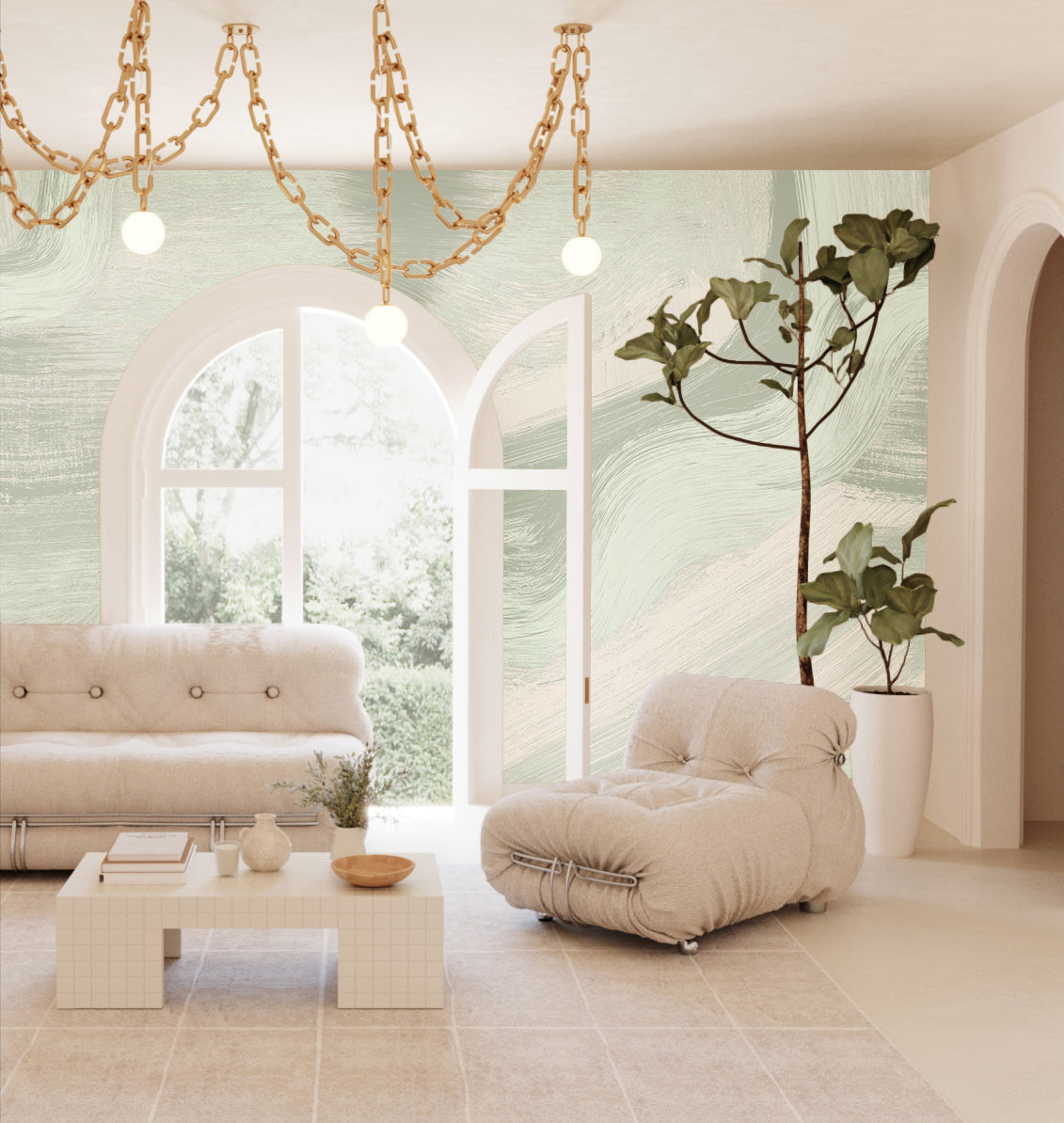 Modern Art© Mural Wallpaper in mint