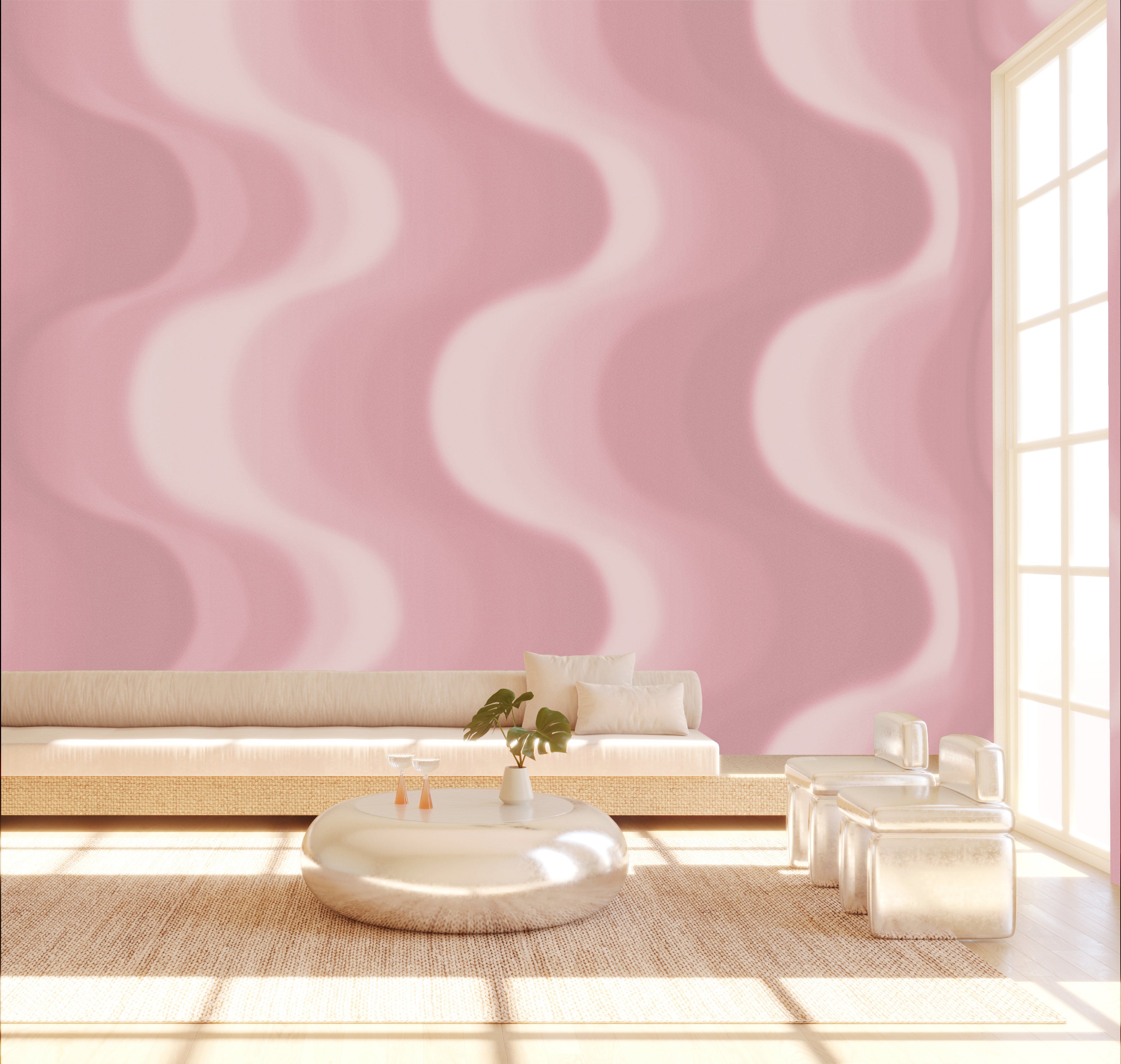 Oceanic© Mural Wallpaper in Mauve
