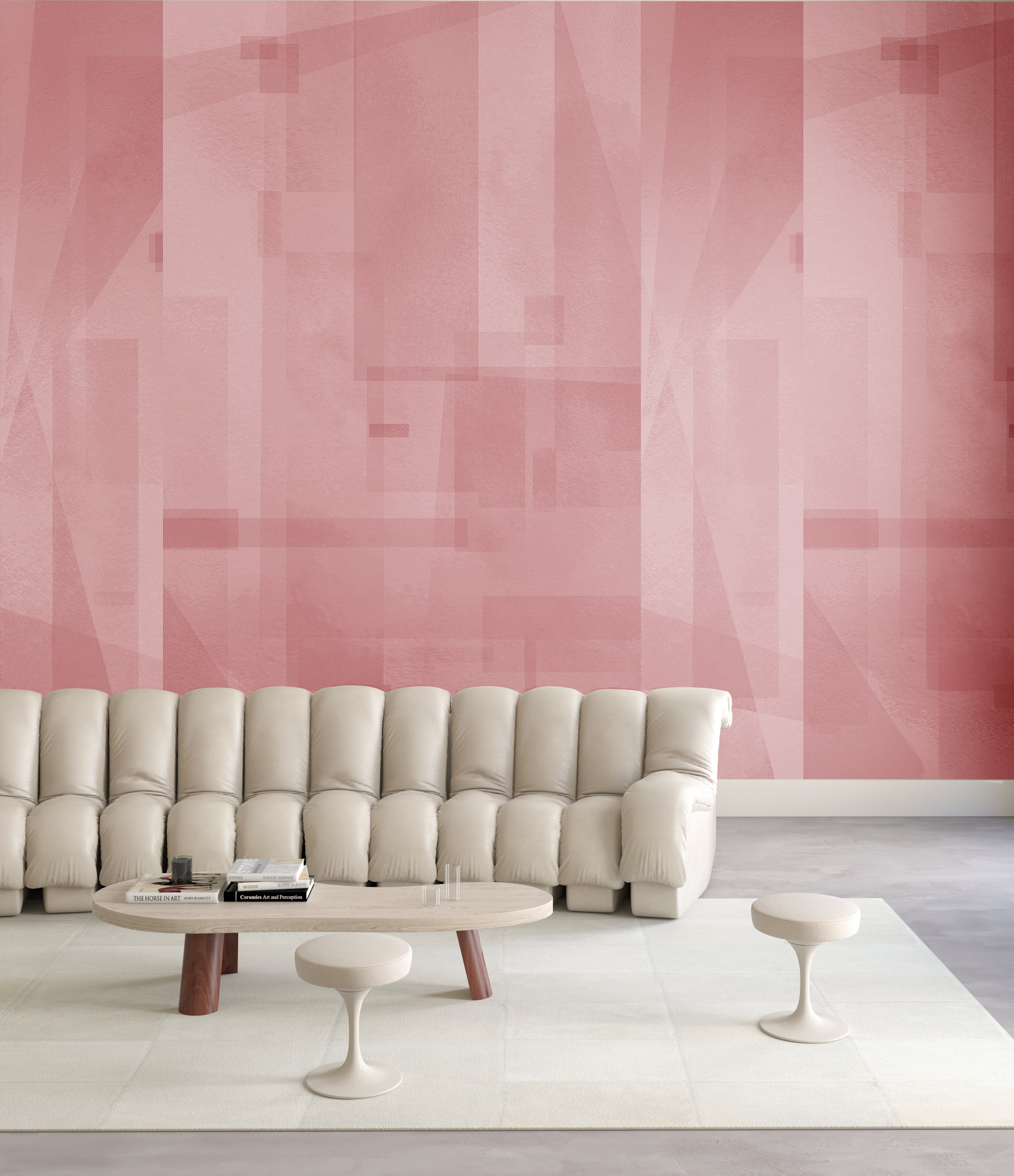 Papier Máché © Mural Wallpaper in Rose