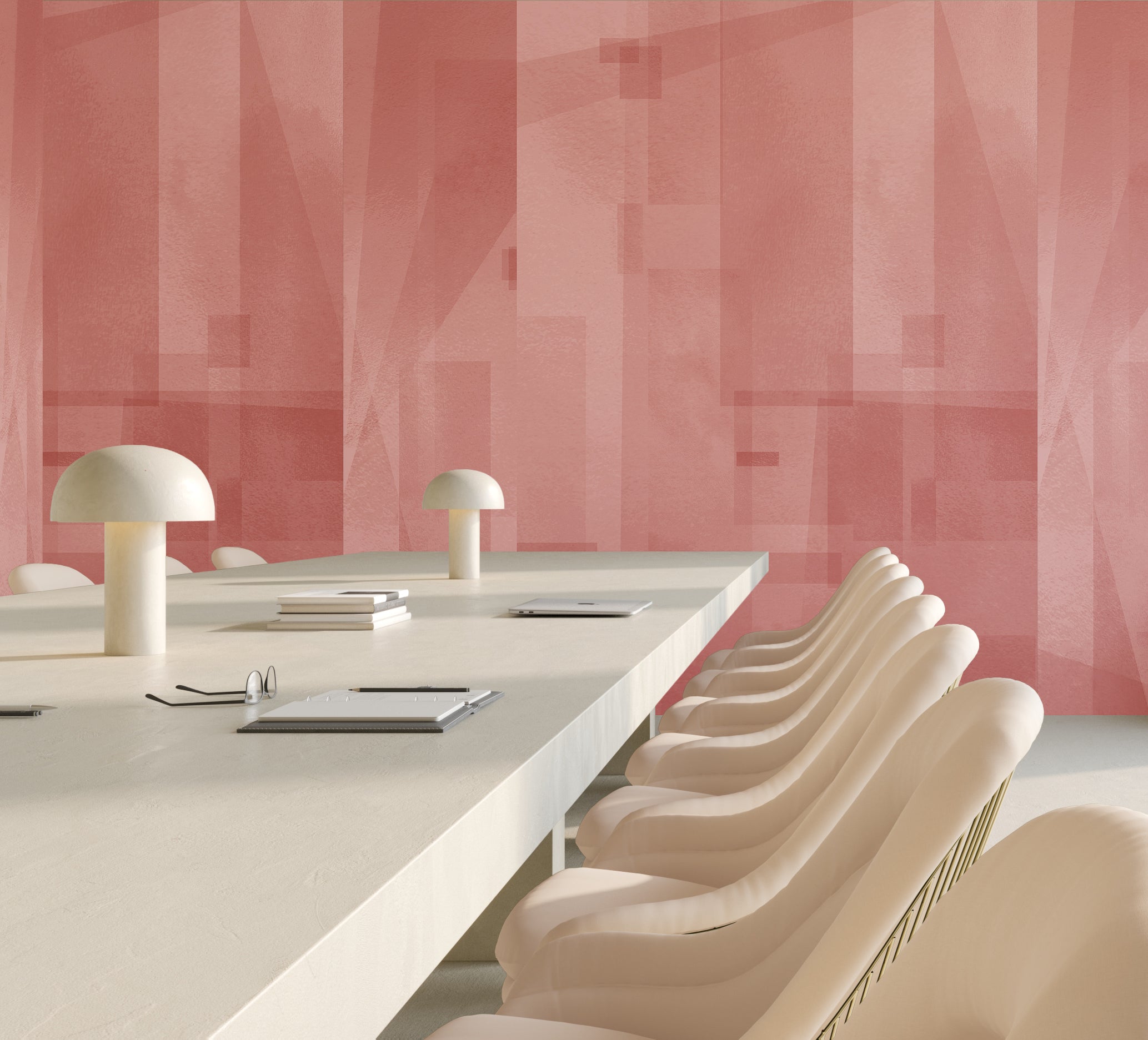 Papier Máché © Mural Wallpaper in Rose