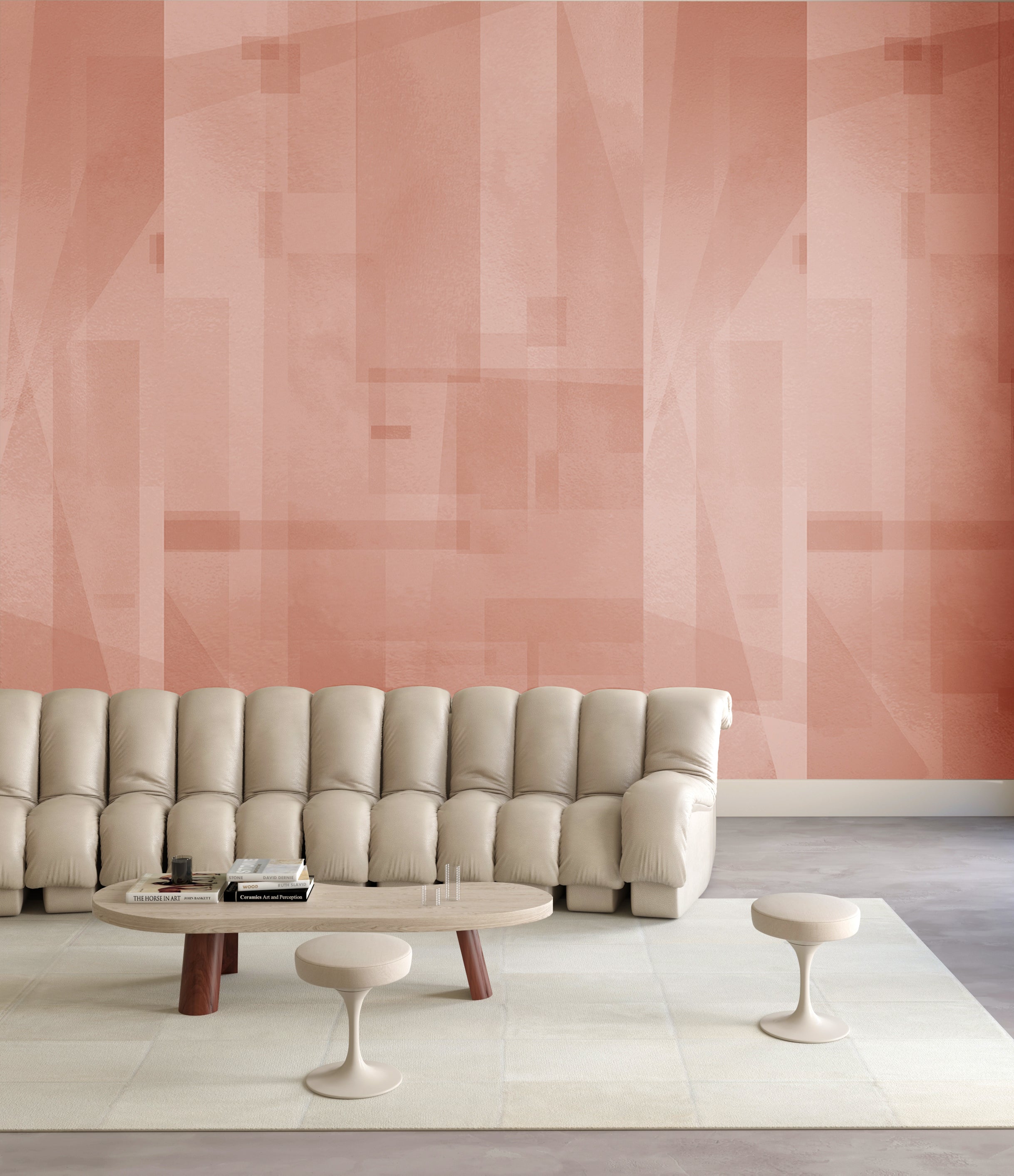 Papier Máché © Mural Wallpaper in Terracotta