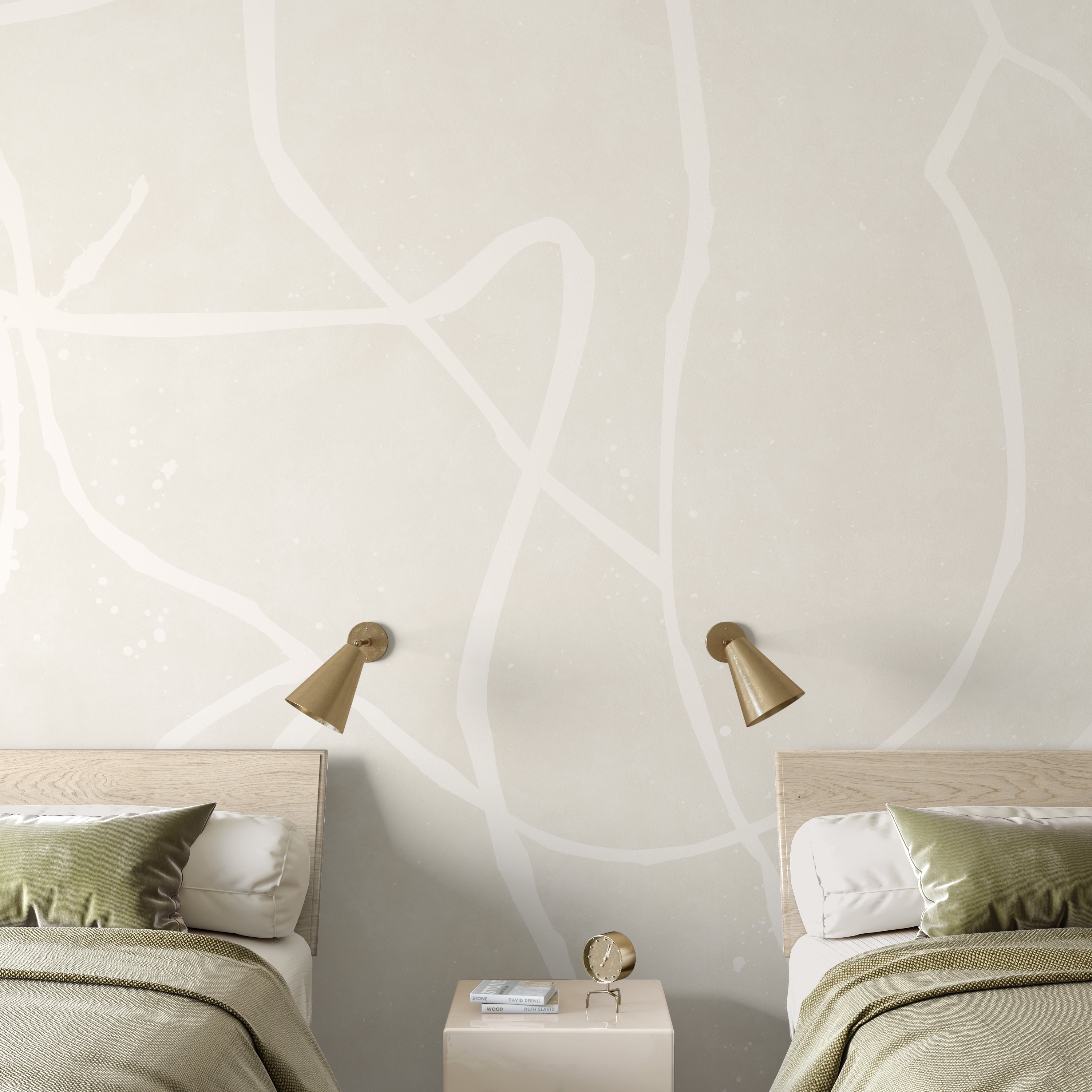 Playground© Mural Wallpaper in Bone