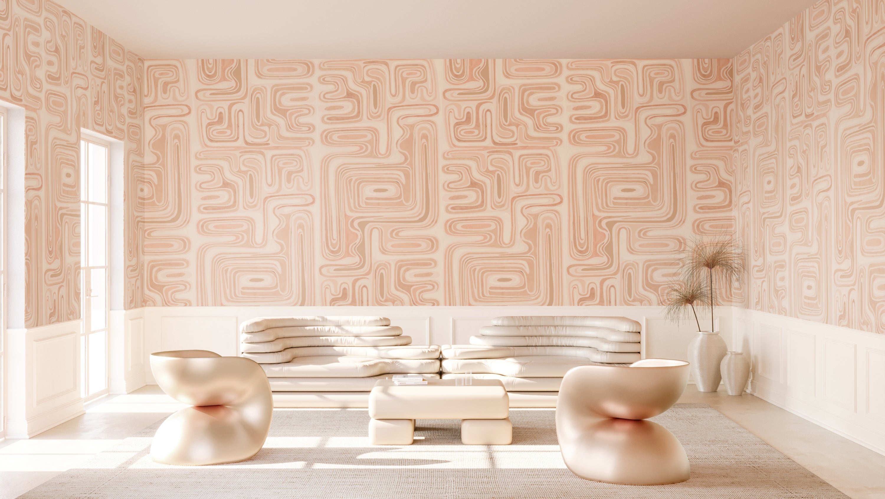 Playhouse© Mural Wallpaper in Clay