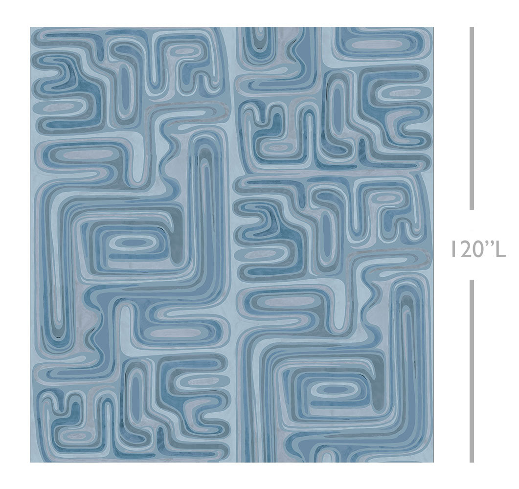 Playhouse© Mural Wallpaper in Denim